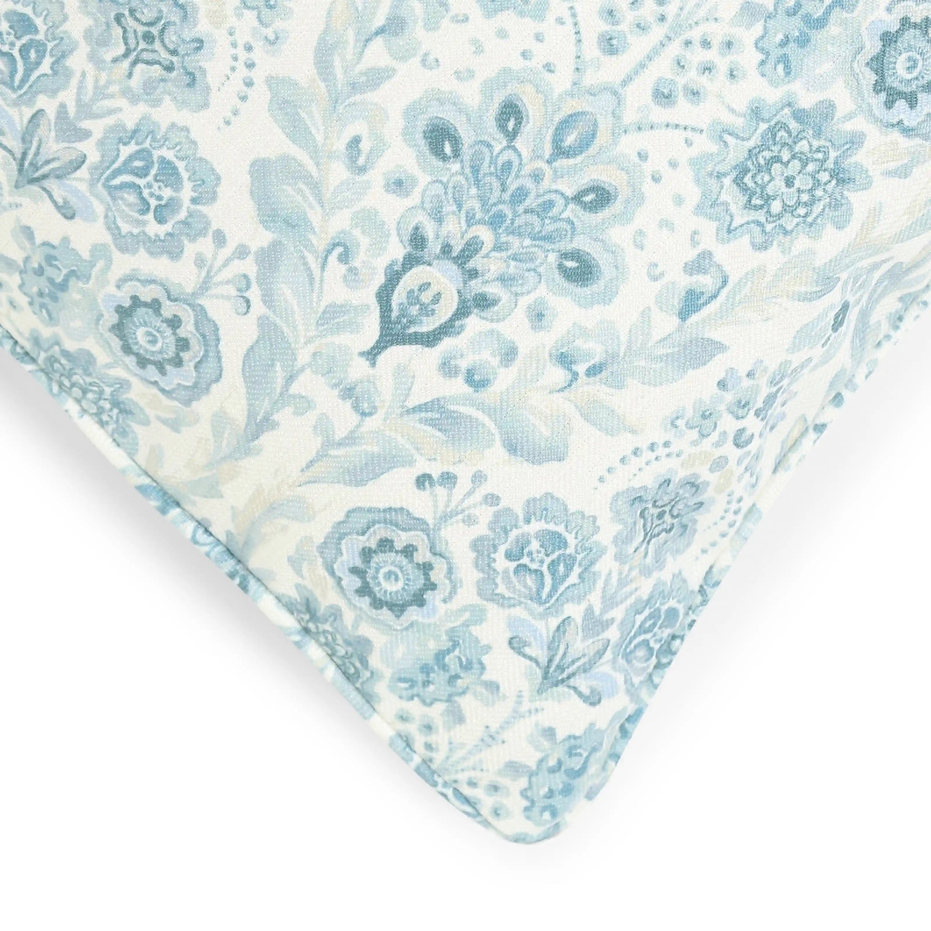Espricia Printed Cushion Cover | Jaipuri Tales Minty Wave / Cushion Cover (51cm x 51cm)