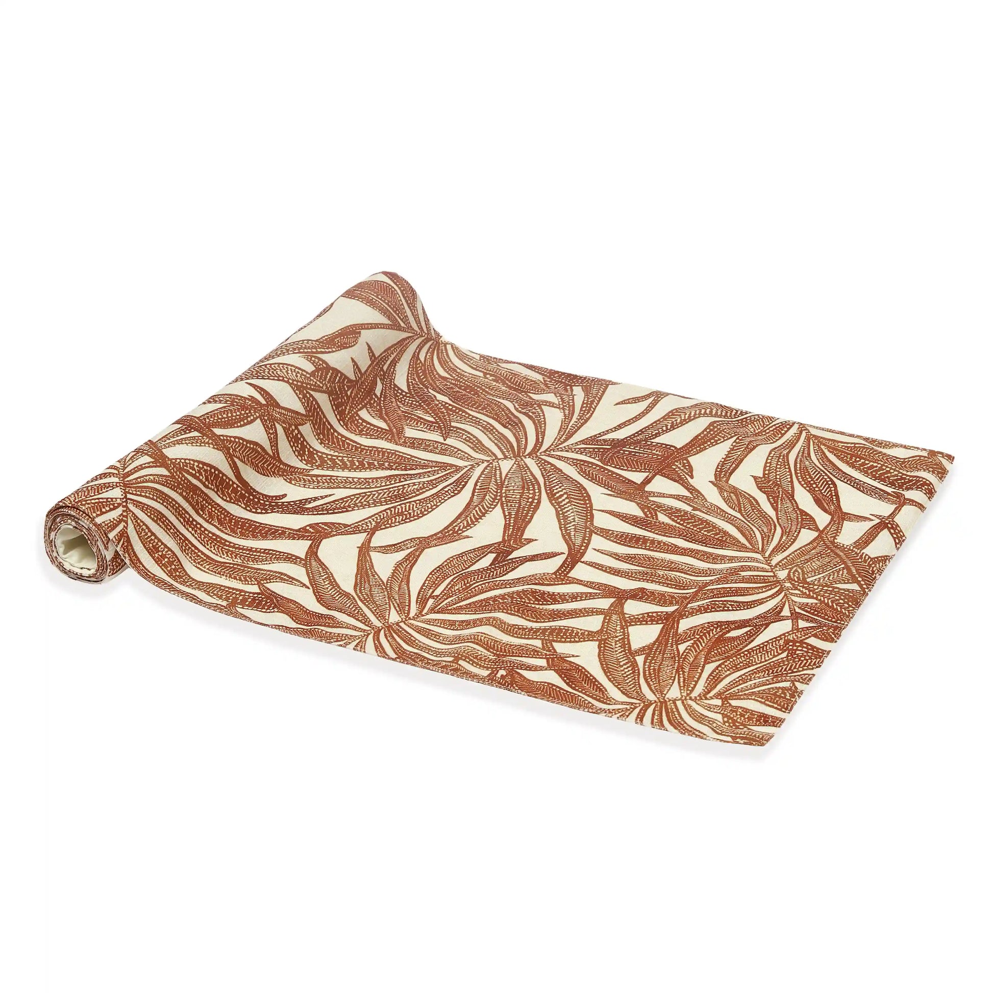 Nonna's Home 100% Polyester Table Runner Coppery Ferns / Table Runner (34cm x 120cm)