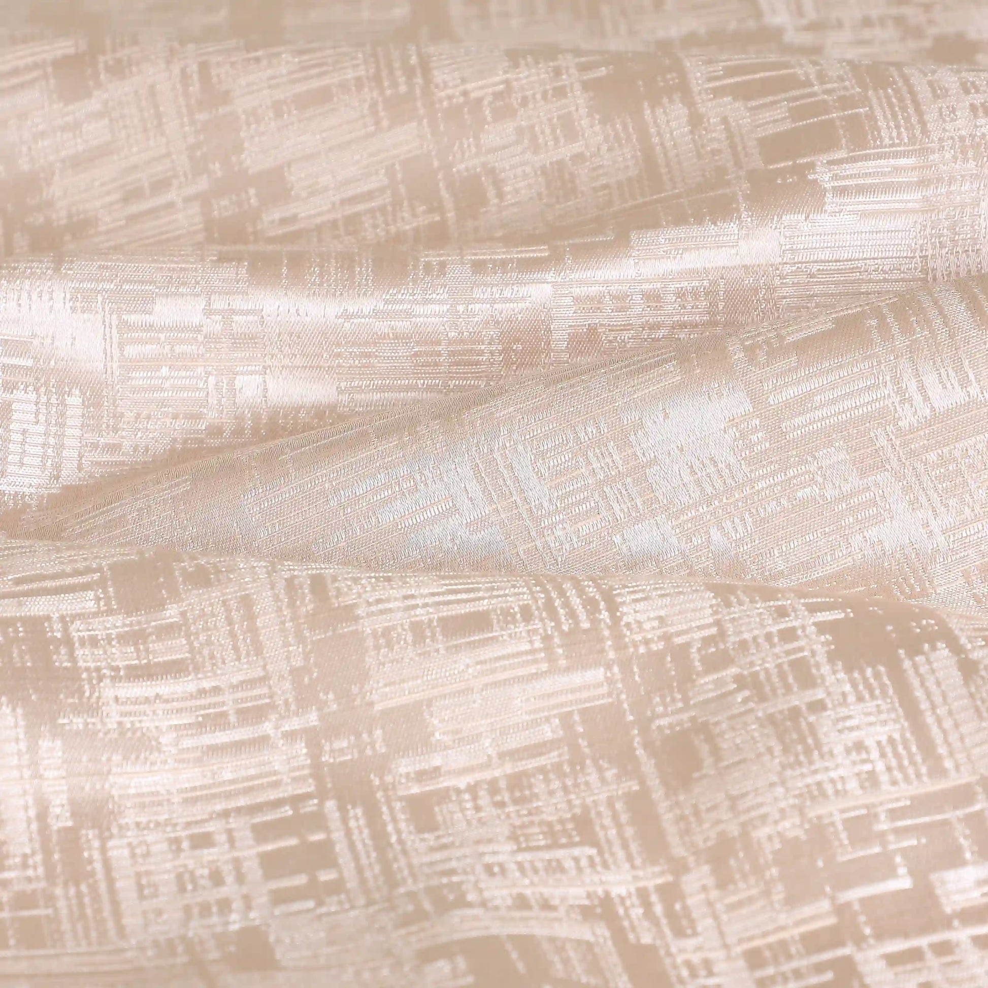 De Jacquard - Classic Set Of 2 Jacquard Readymade Curtains | Textured tales Blush / Door (7ft X 4.4ft)