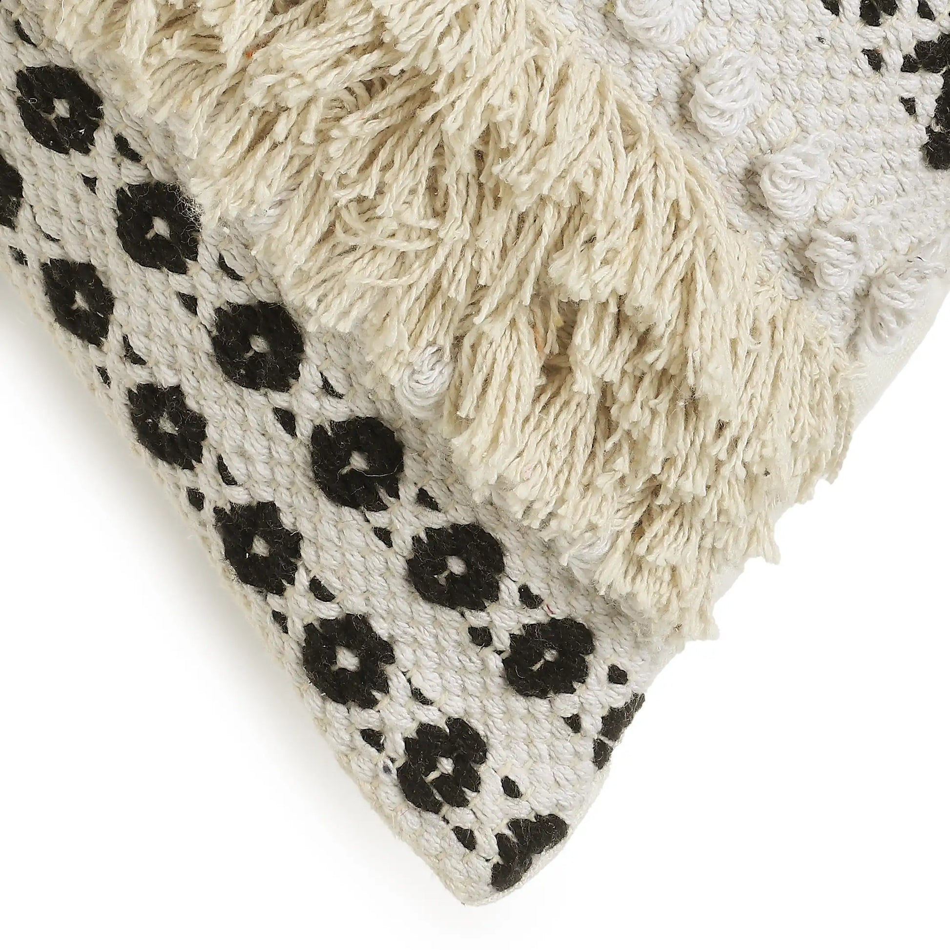 Vissencia 100% Cotton Woven Cushion Cover | Boho Bliss Shadow / Cushion Cover (51cm x 51cm)