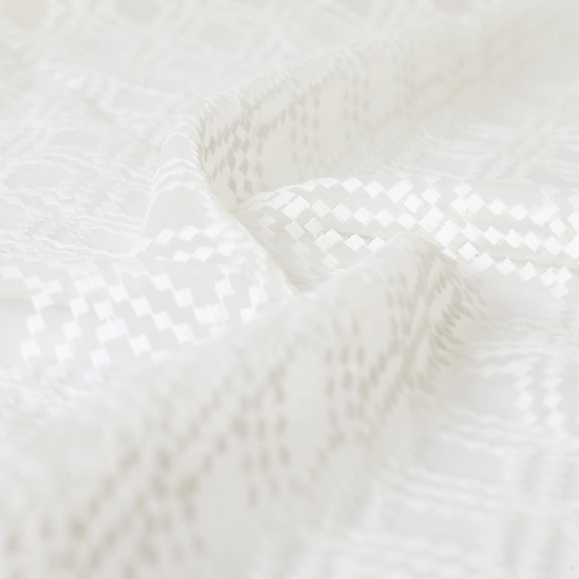 Velina Set Of 2 Embroidered Sheer Readymade Curtains | Boho Mirage Winter White / Door (3.60ft X 7.22ft)