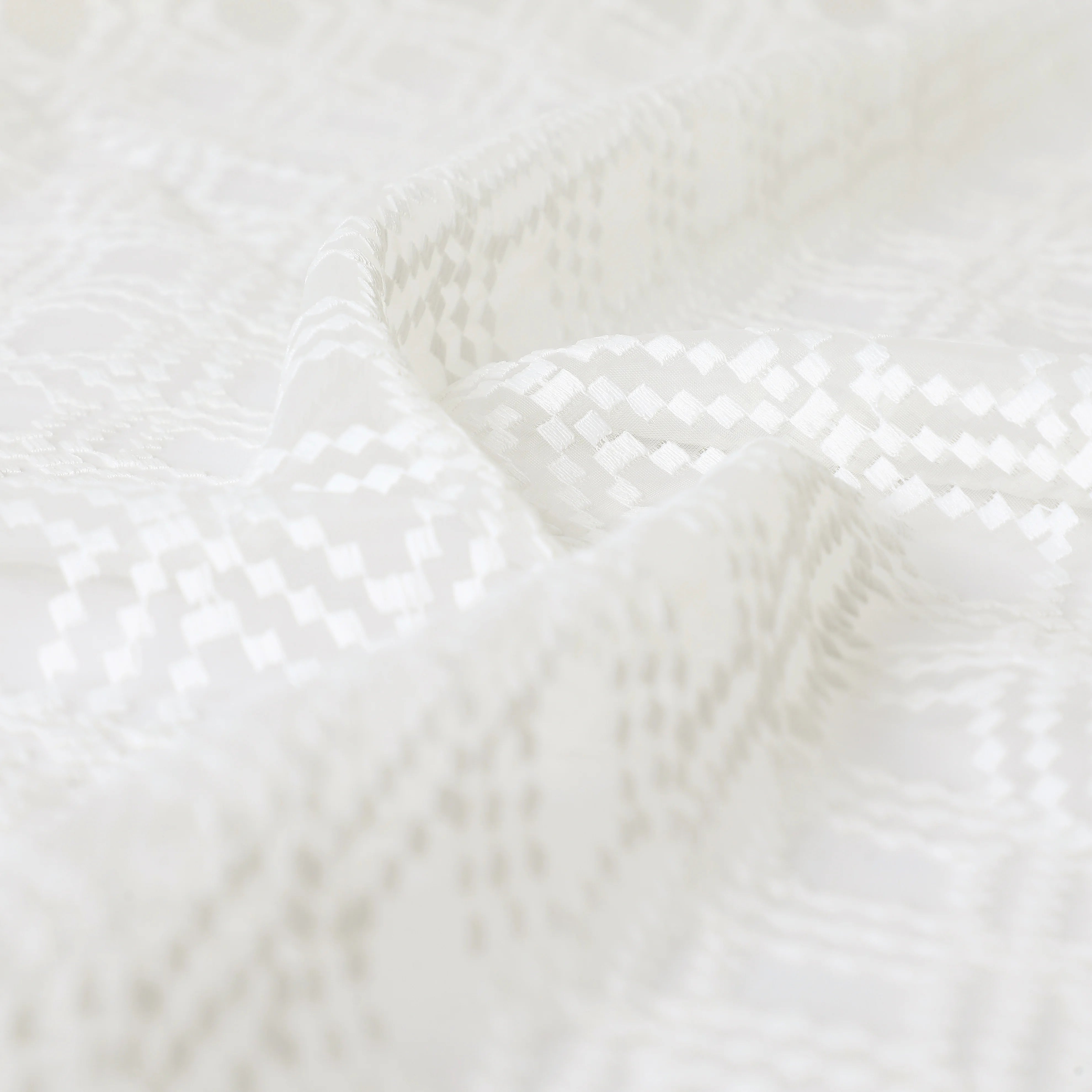 Velina Set Of 2 Embroidered Sheer Readymade Curtains | Boho Mirage Winter White / Door (3.60ft X 7.22ft)