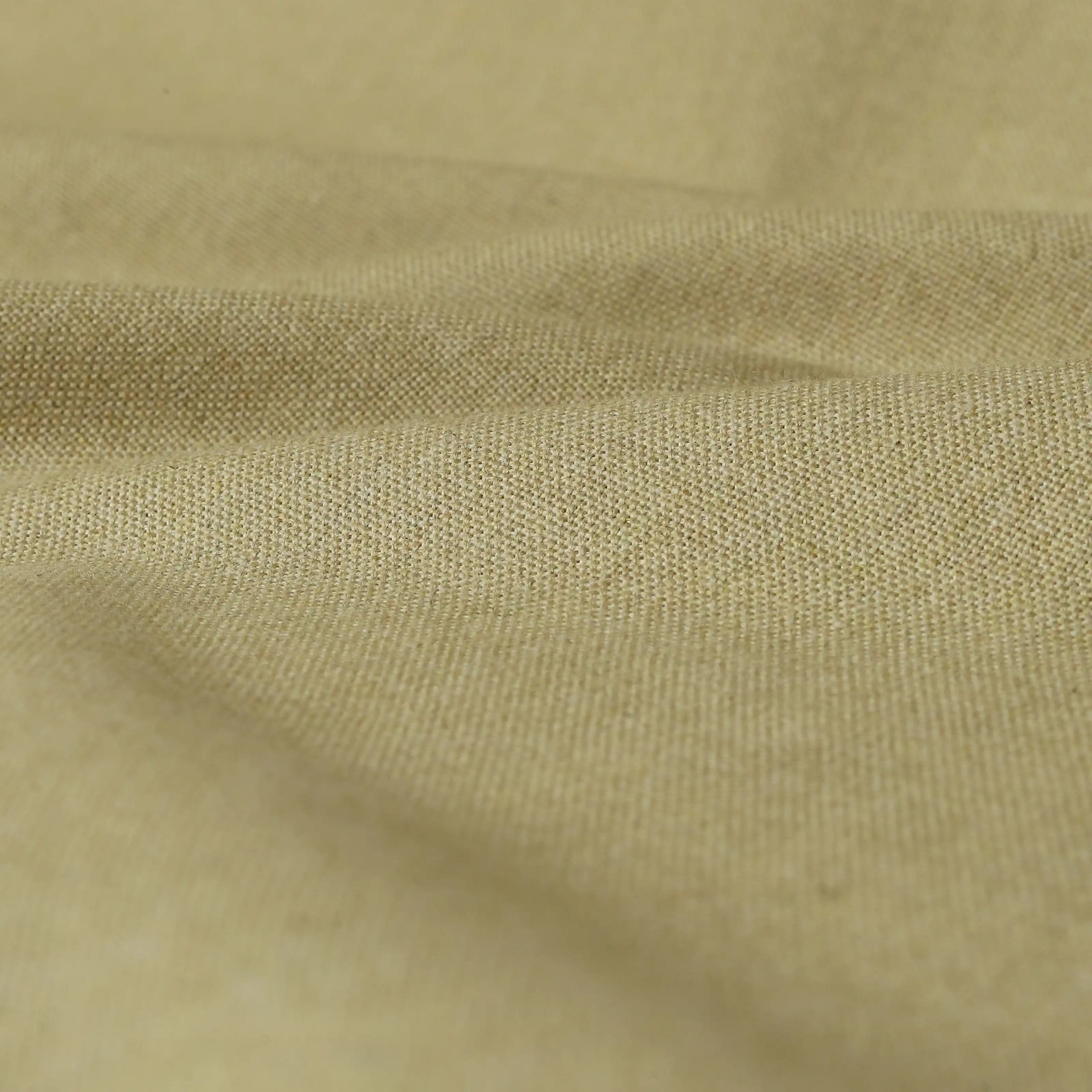 Pelushe Set Of 2 100% Cotton Solid Readymade Curtains | Everyday Hues Sand / Window (5ft X 4.4ft)