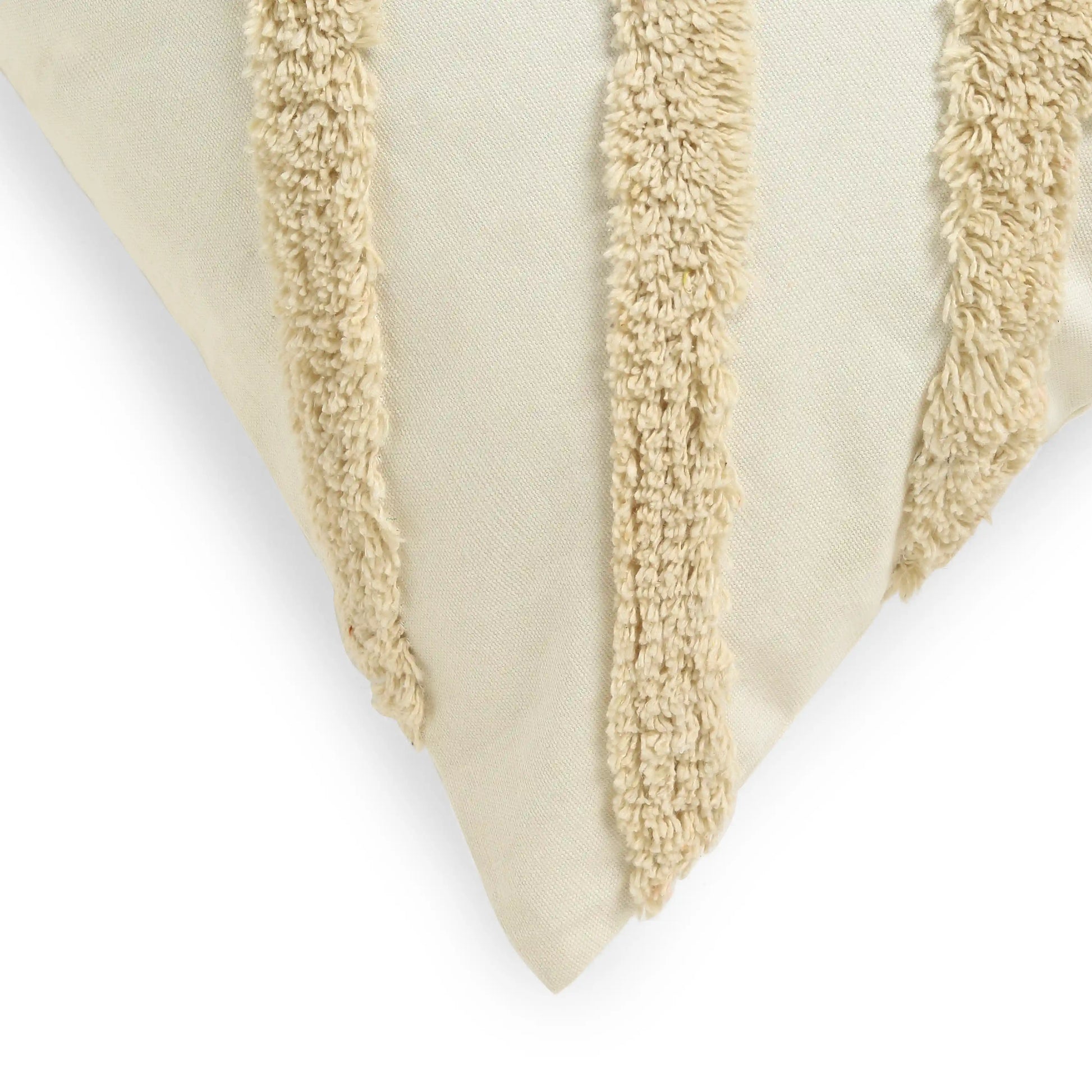 Vissencia 100% Cotton Tufted Cushion Cover | Pattern Play Beige / Cushion Cover (51cm x 51cm)