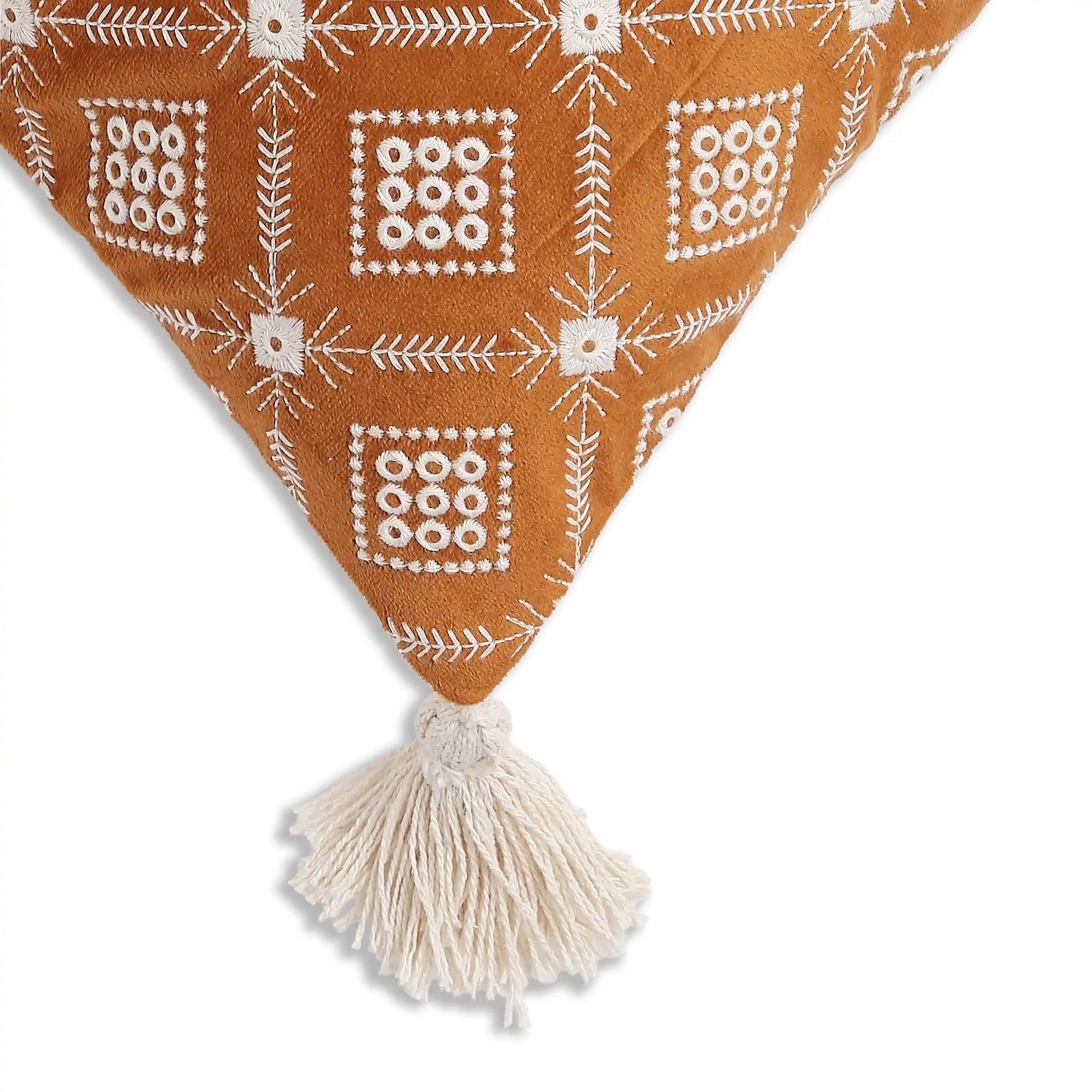 Vissencia Embroidered Cushion Cover | Tana Bana Desert Spice / Cushion Cover (51cm x 51cm)