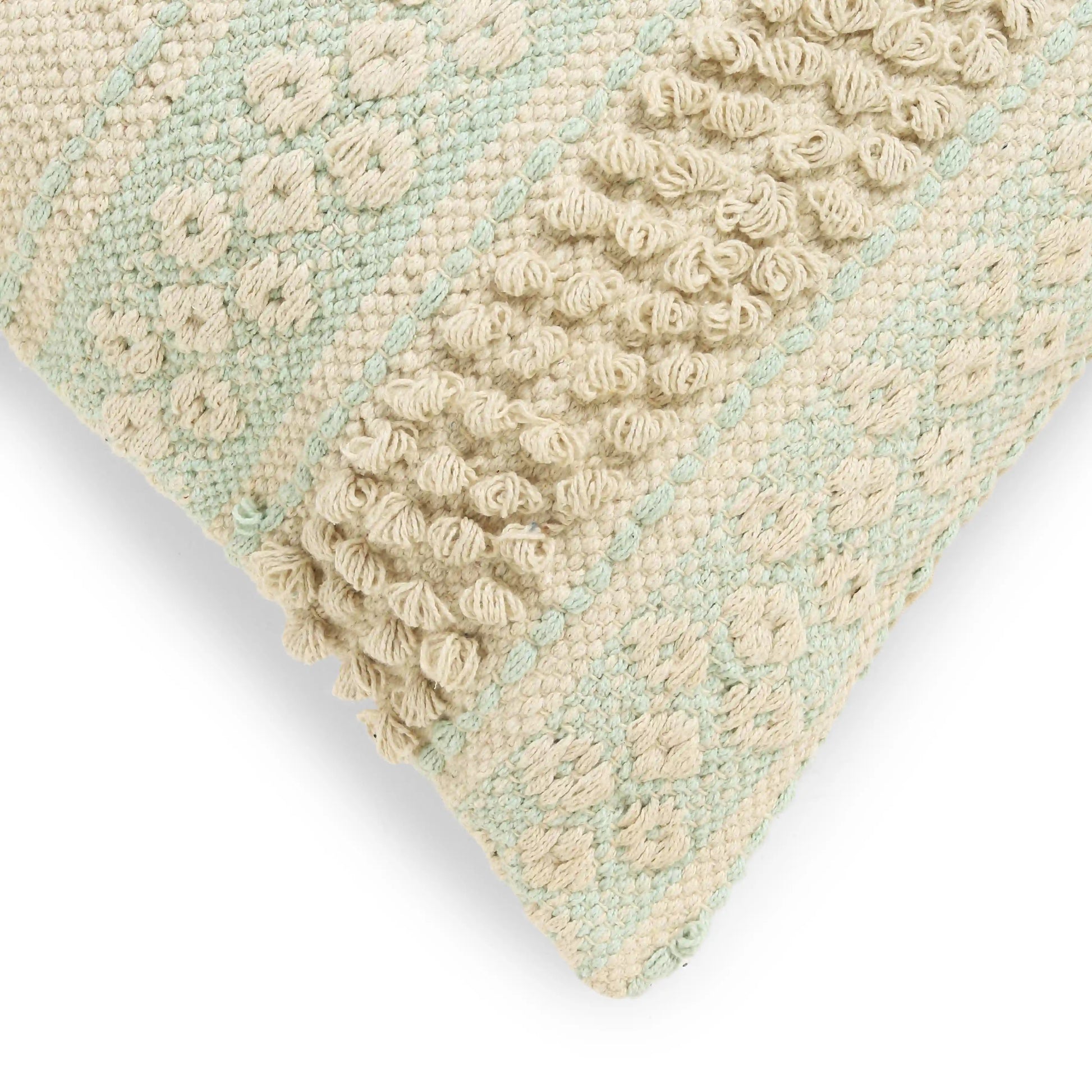Vissencia 100% Cotton Woven Cushion Cover | Earthy Hues Ice Grey / Cushion Cover (41cm x 41cm)