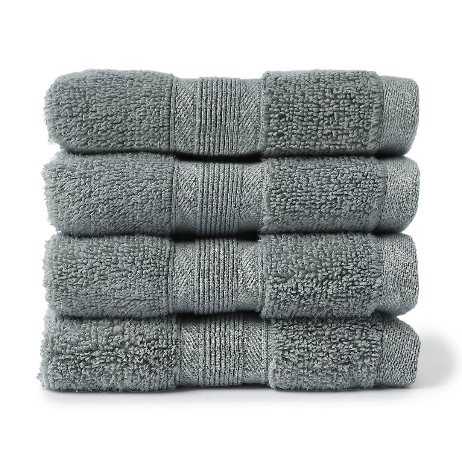 Pelushe Zero Twist 100% Cotton Face Towel Graphite / Face Towel (30cm x 30cm)