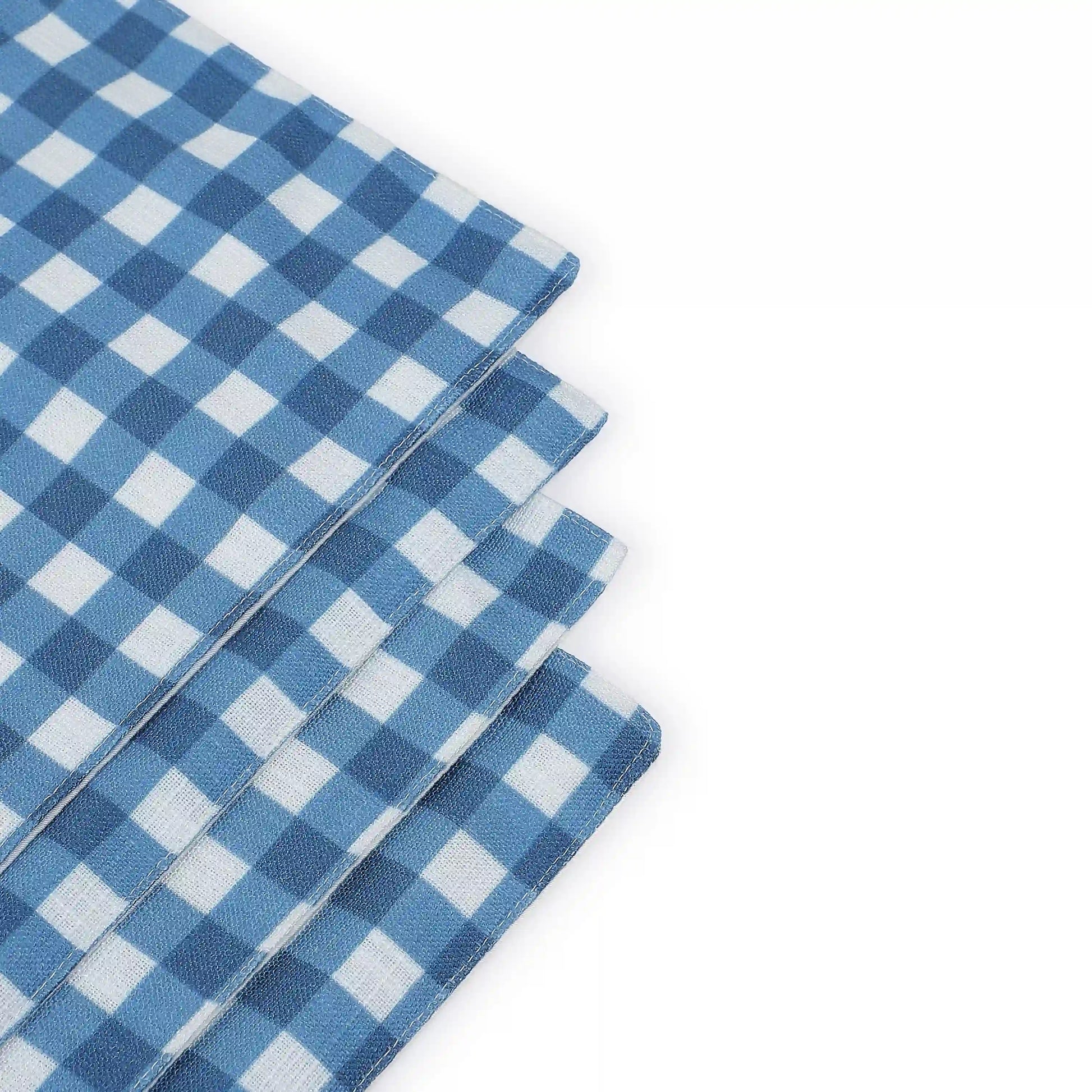 Nonna's Home 100% Polyester Table Placemat Set Big Blueberry Gingham / 4 Piece Set