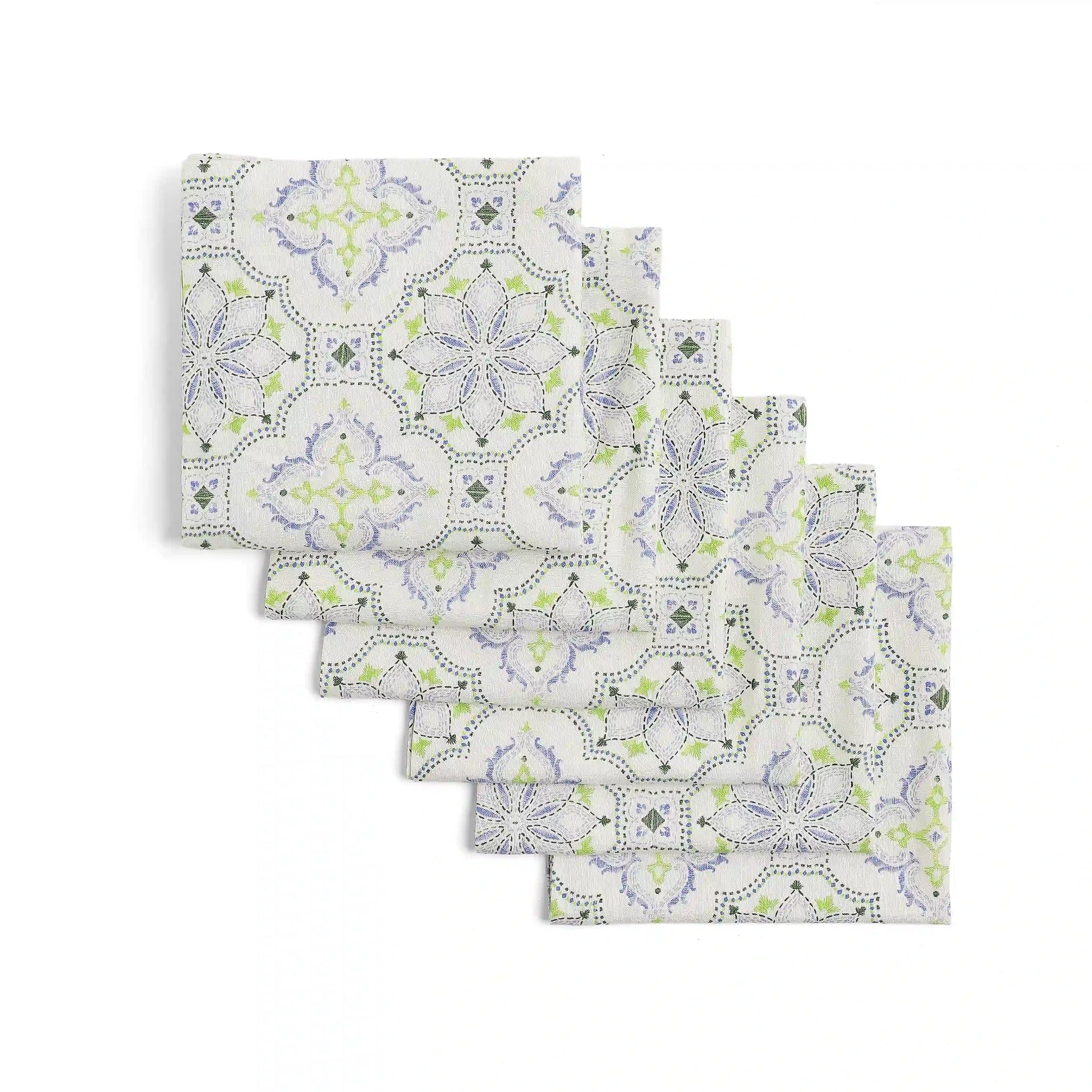 Nonna's Home 100% Cotton Table Napkin Set Bespoke Blooms / Pack of 6