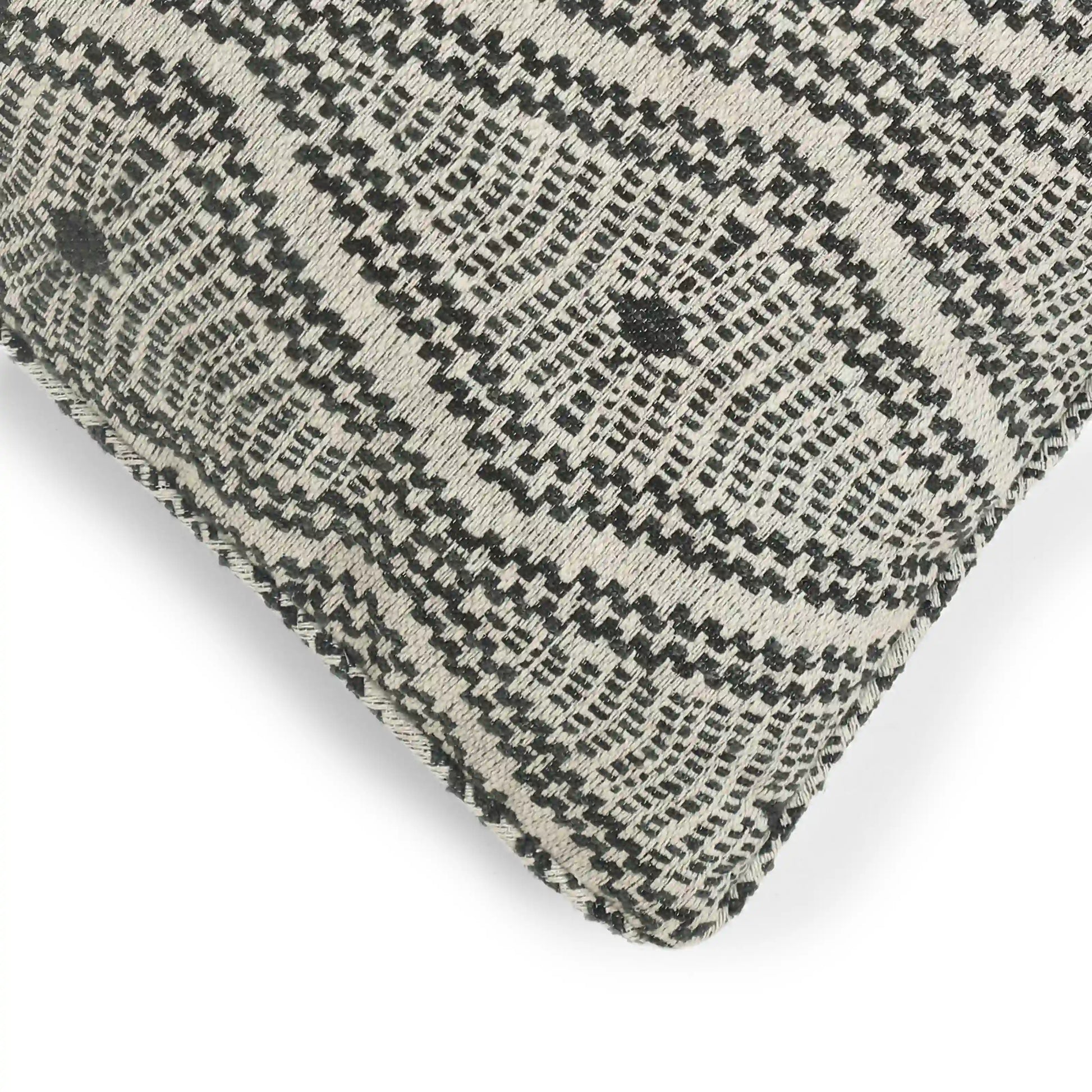 Espricia Woven Cushion Cover | Monochrome Threads Ebony / Cushion Cover (51cm x 51cm)
