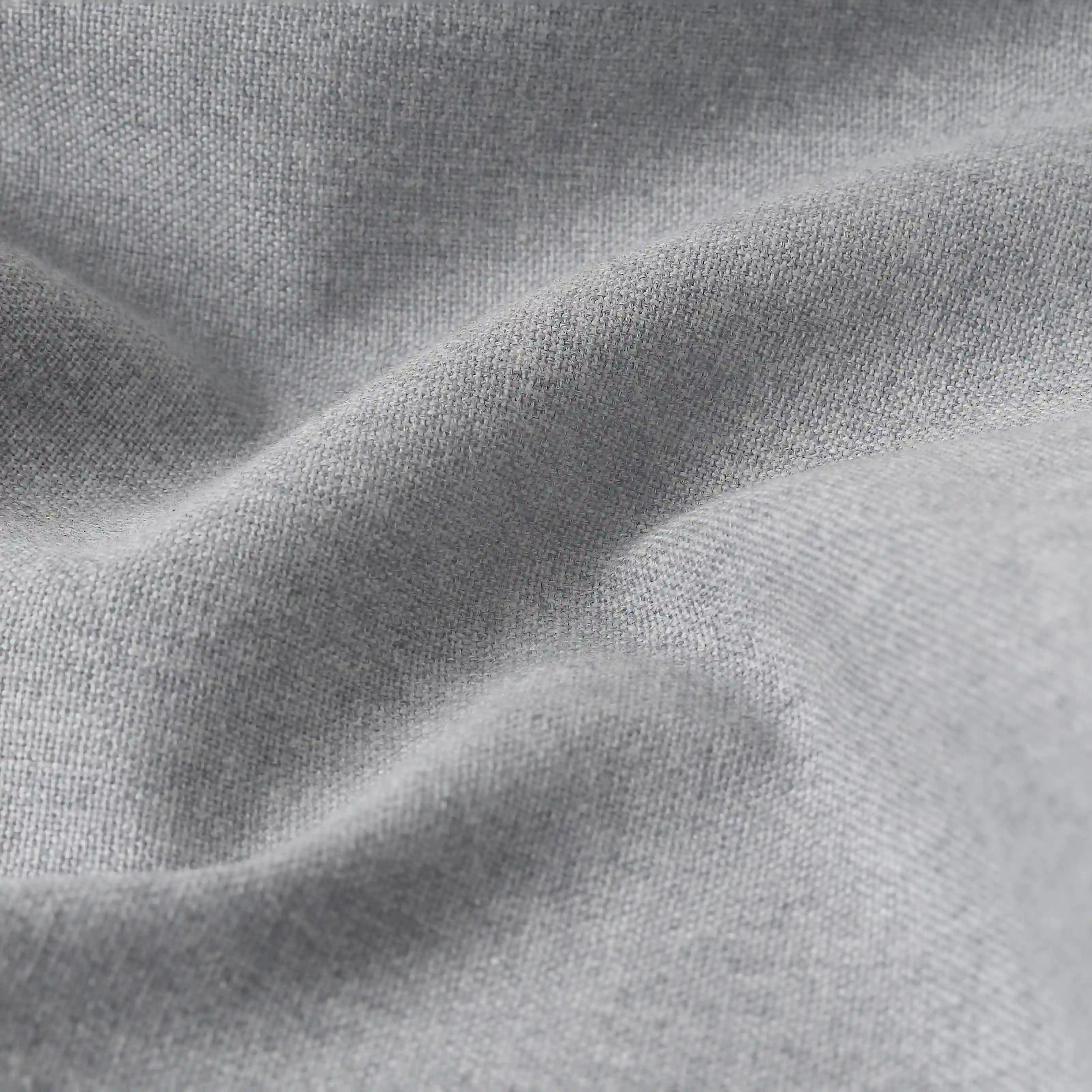 Pelushe Set Of 2 100% Cotton Solid Readymade Curtains | Everyday Hues Cool Grey / Window (5ft X 4.4ft)