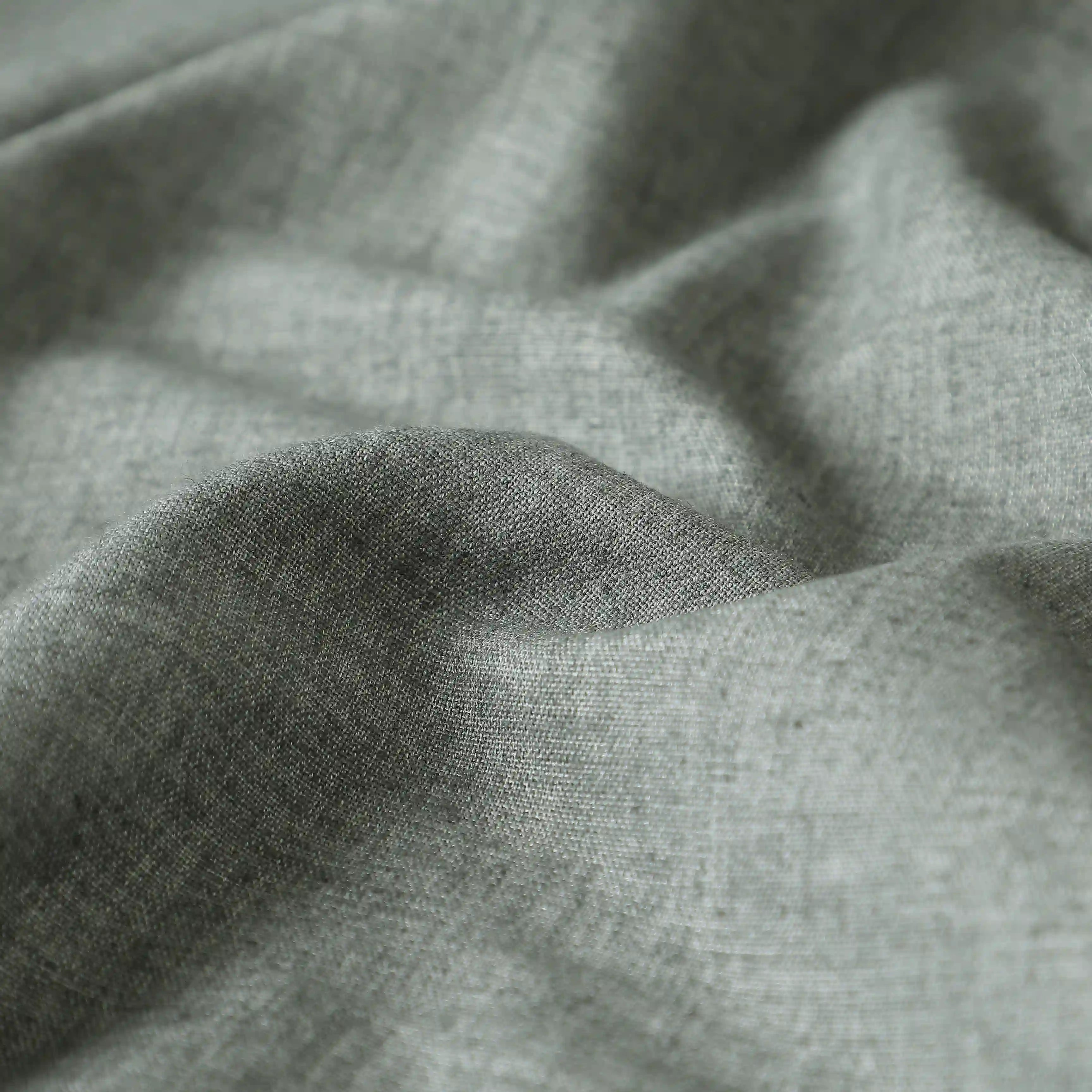 Paleto Set Of 2 Solid Readymade Curtains | Monsoon Hues Slate / Door (7ft X 4.4ft)
