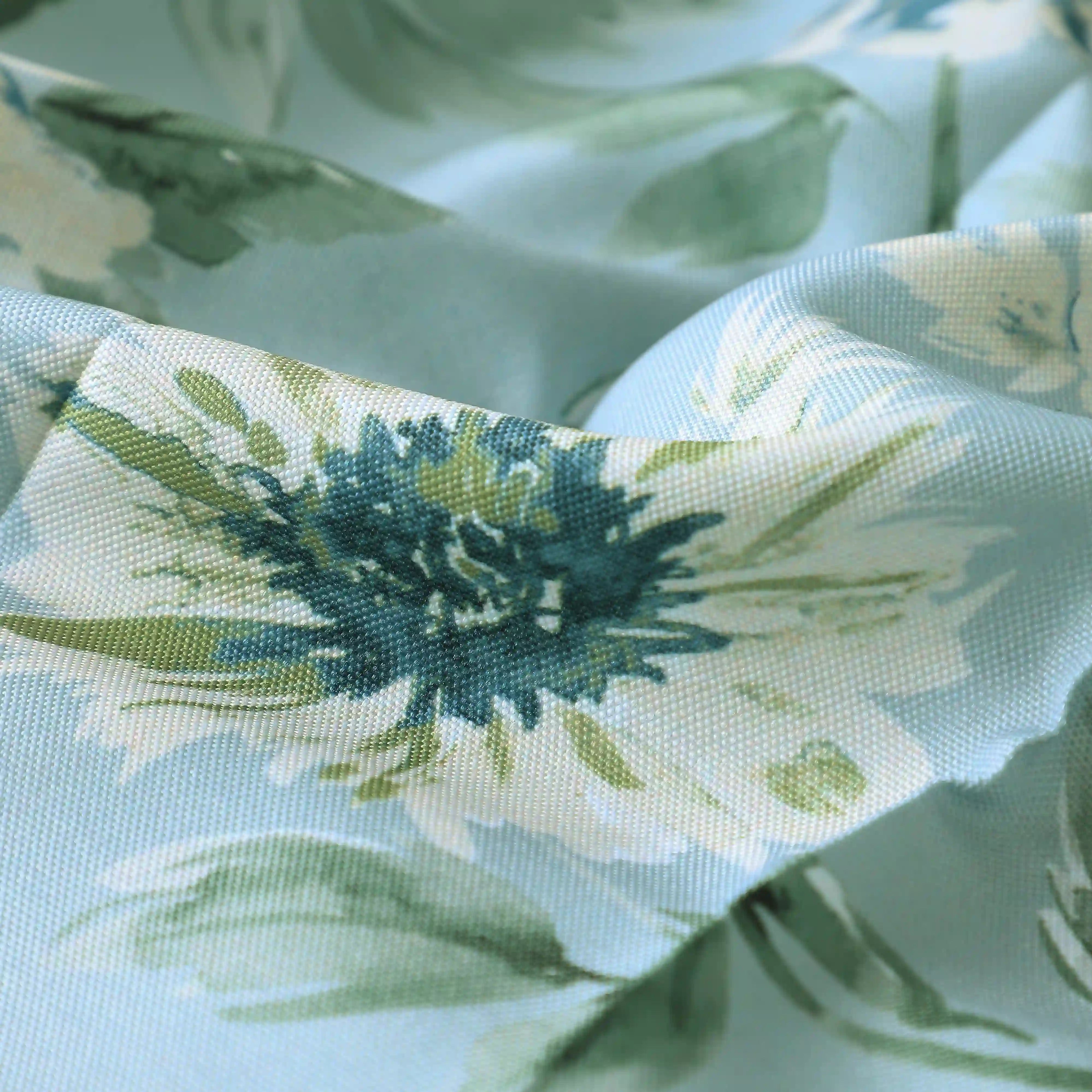 Chippa Lane Set Of 2 Printed Readymade Curtains | Floral Mist Floral Ocean / Window (5ft X 4.4ft)