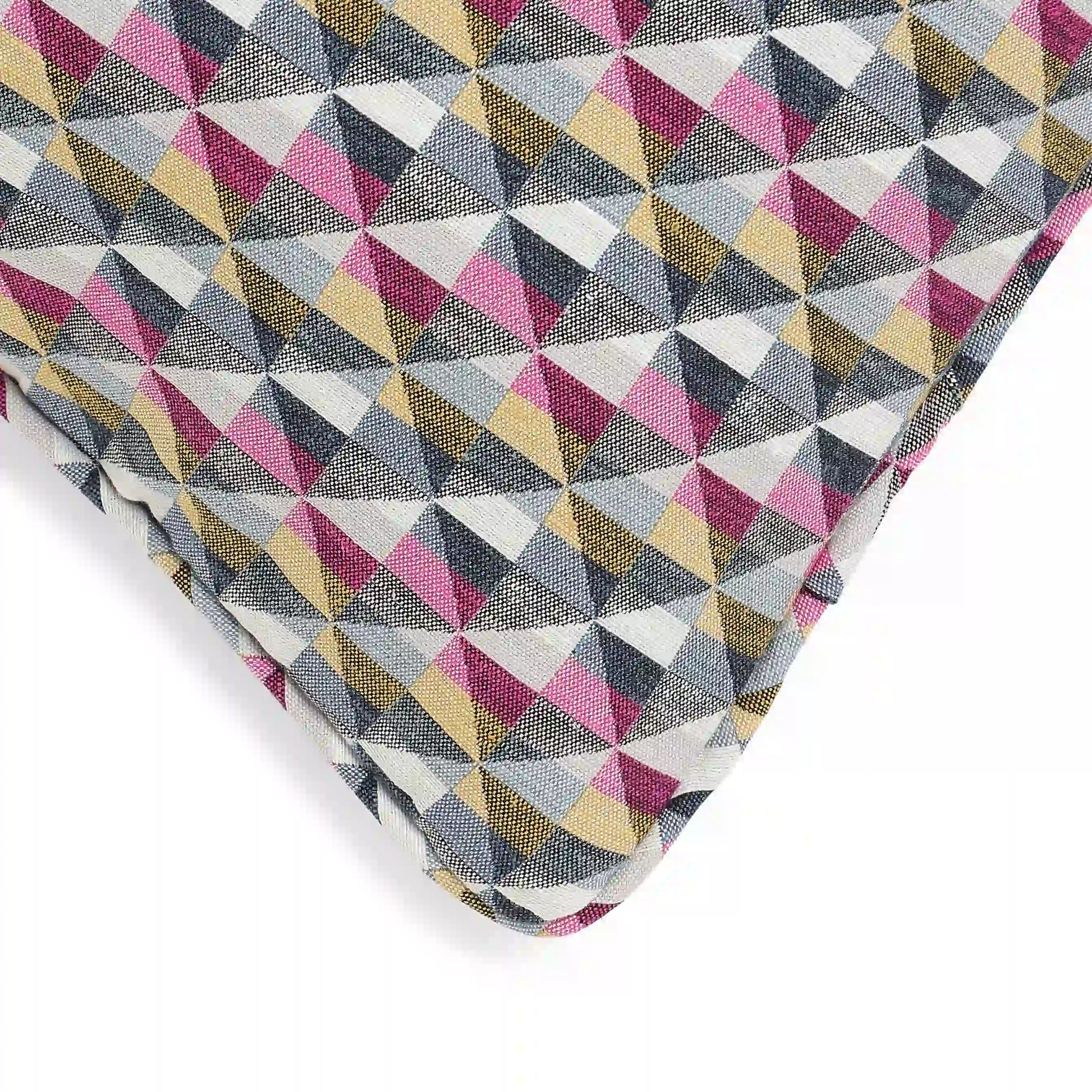 Vissencia Woven Cushion Cover | Colourful Grid Vintage Facets / Cushion Cover (41cm x 41cm)