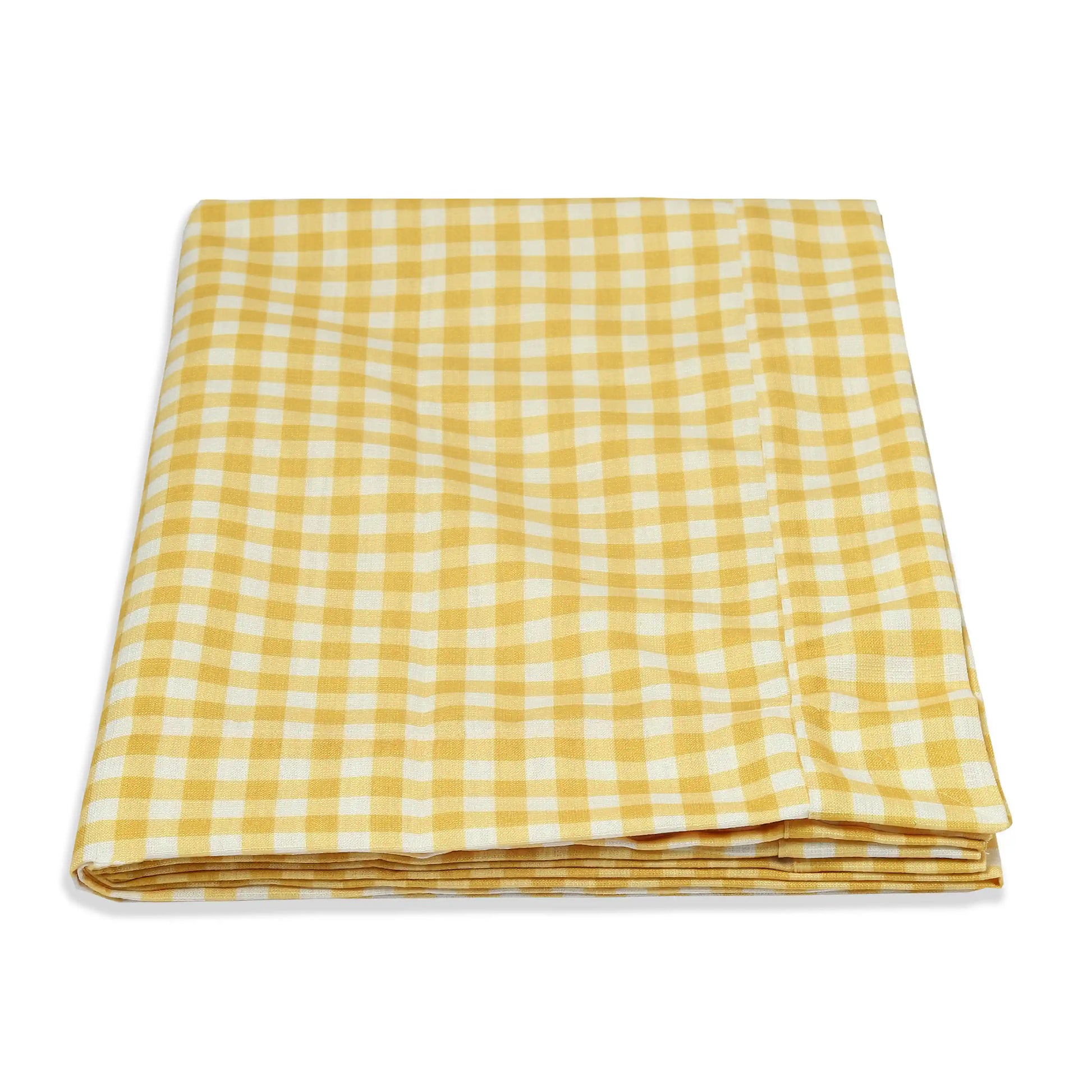 Nonna's Home 100% Polyester Table Cloth Small Turmeric Gingham / Table Cloth (150cm x 200cm)
