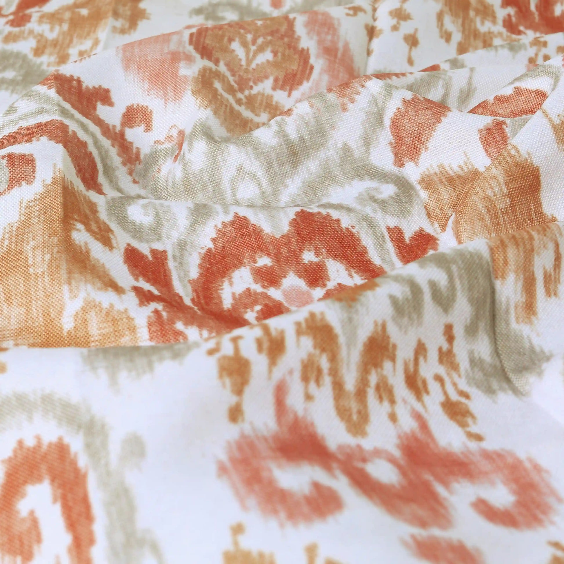 Chippa Lane Set Of 2 Printed Readymade Curtains | 
Timeless Tradition Sunset Coral / Window (5ft X 4.4ft)