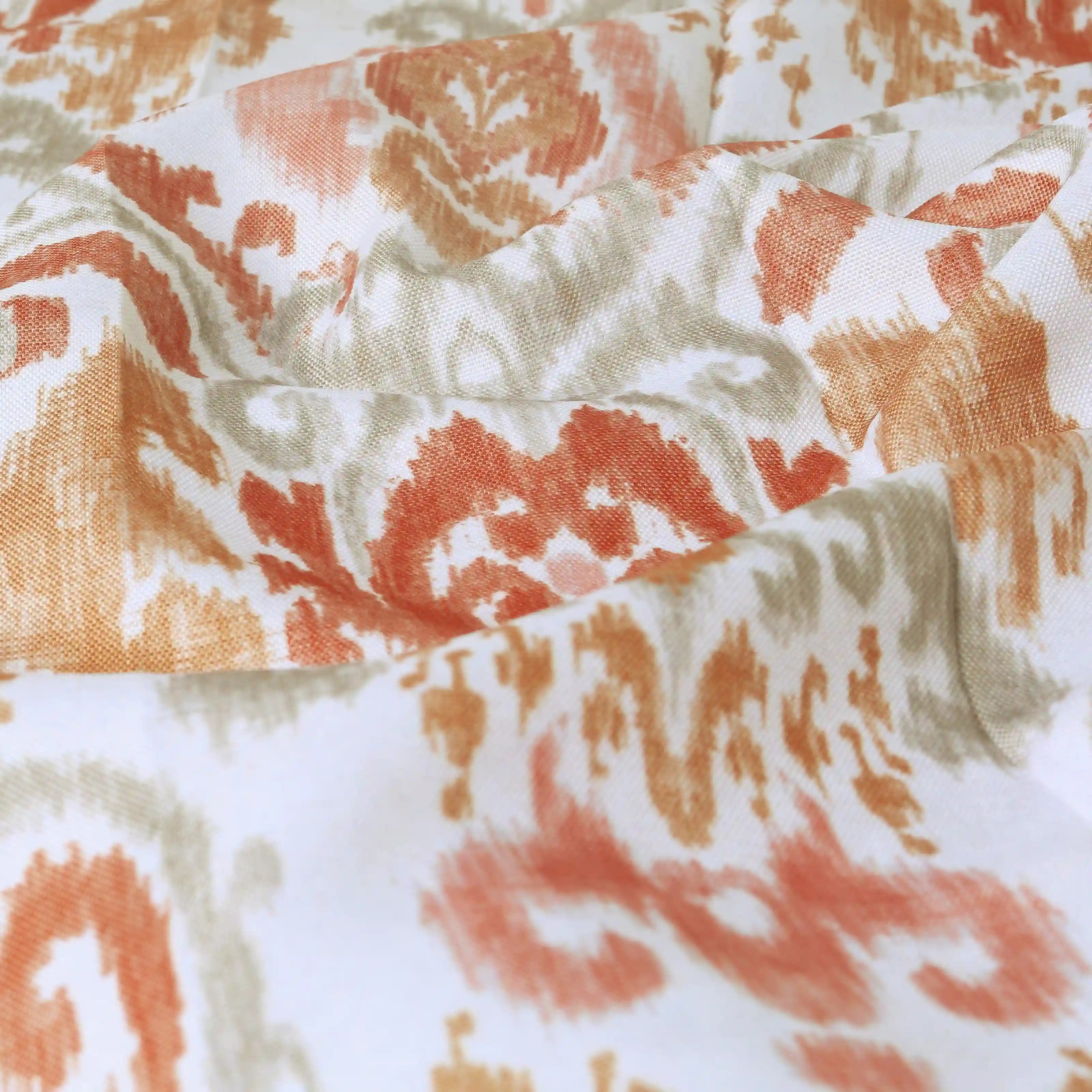 Chippa Lane Set Of 2 Printed Readymade Curtains | 
Timeless Tradition Sunset Coral / Window (5ft X 4.4ft)