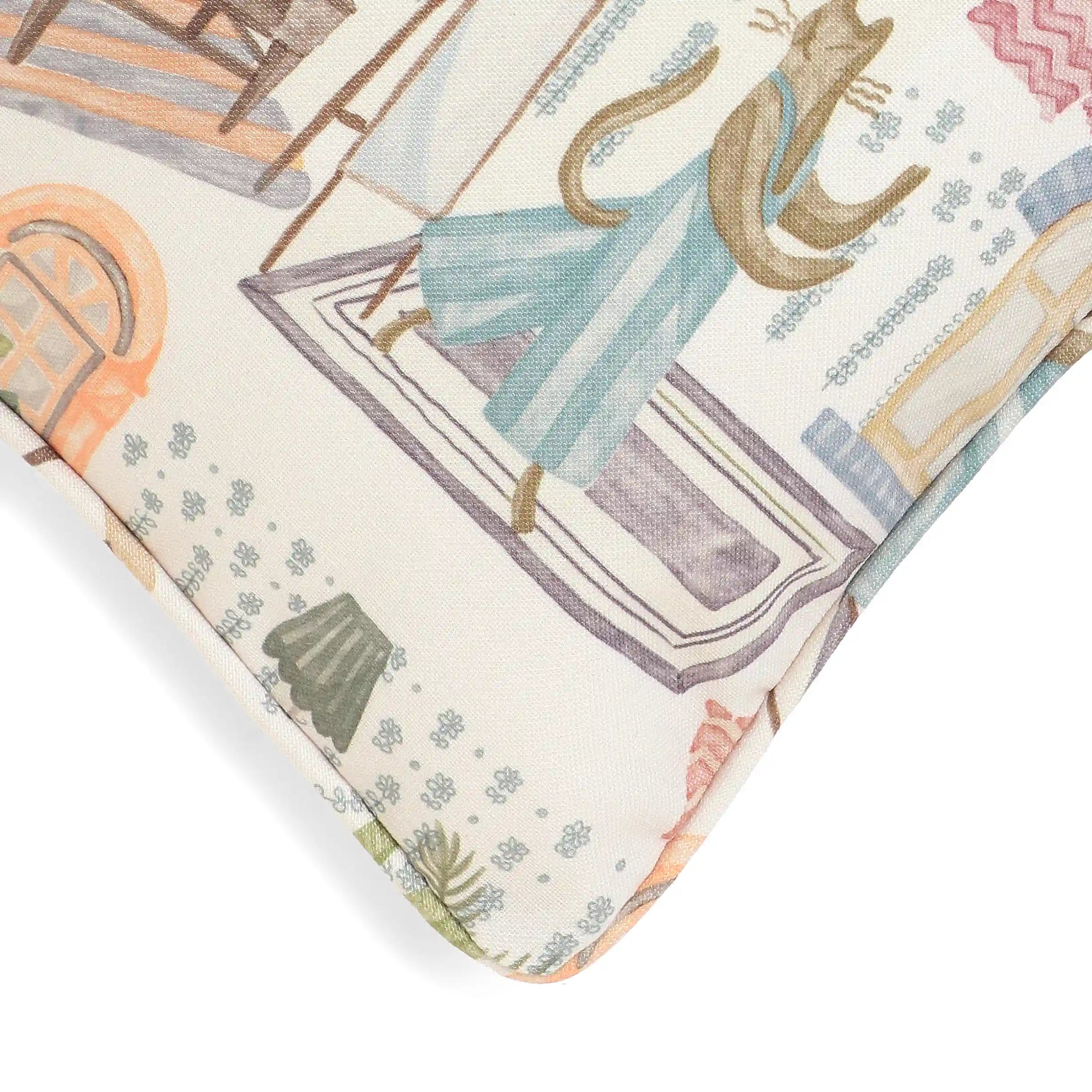 Espricia Printed Cushion Cover | Playful Doodles Playful Fiesta / Cushion Cover (41cm x 41cm)