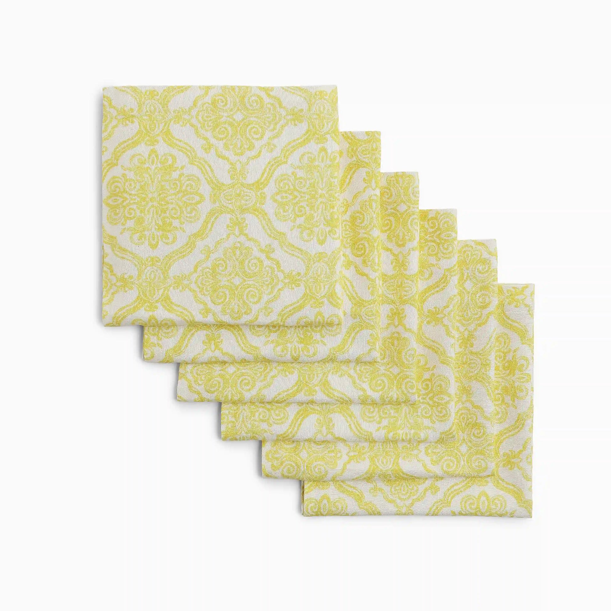 Nonna's Home 100% Cotton Table Napkin Set Vintage Baroque / Pack of 6