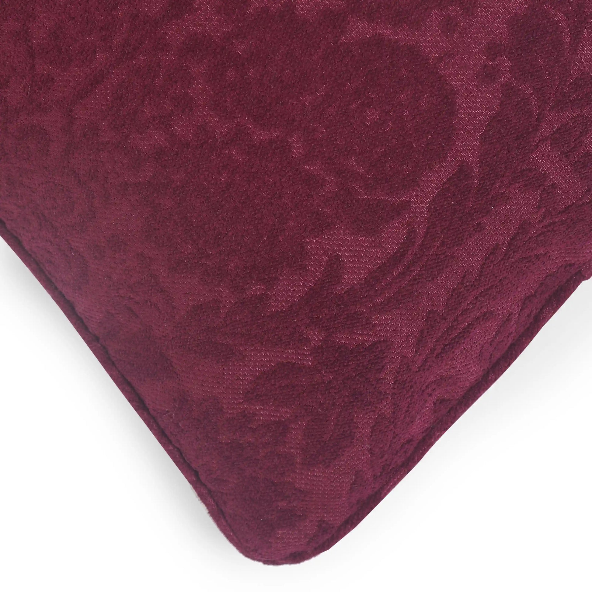Espricia Woven Cushion Cover | Floral Shadow Wine / Cushion Cover (41cm x 41cm)