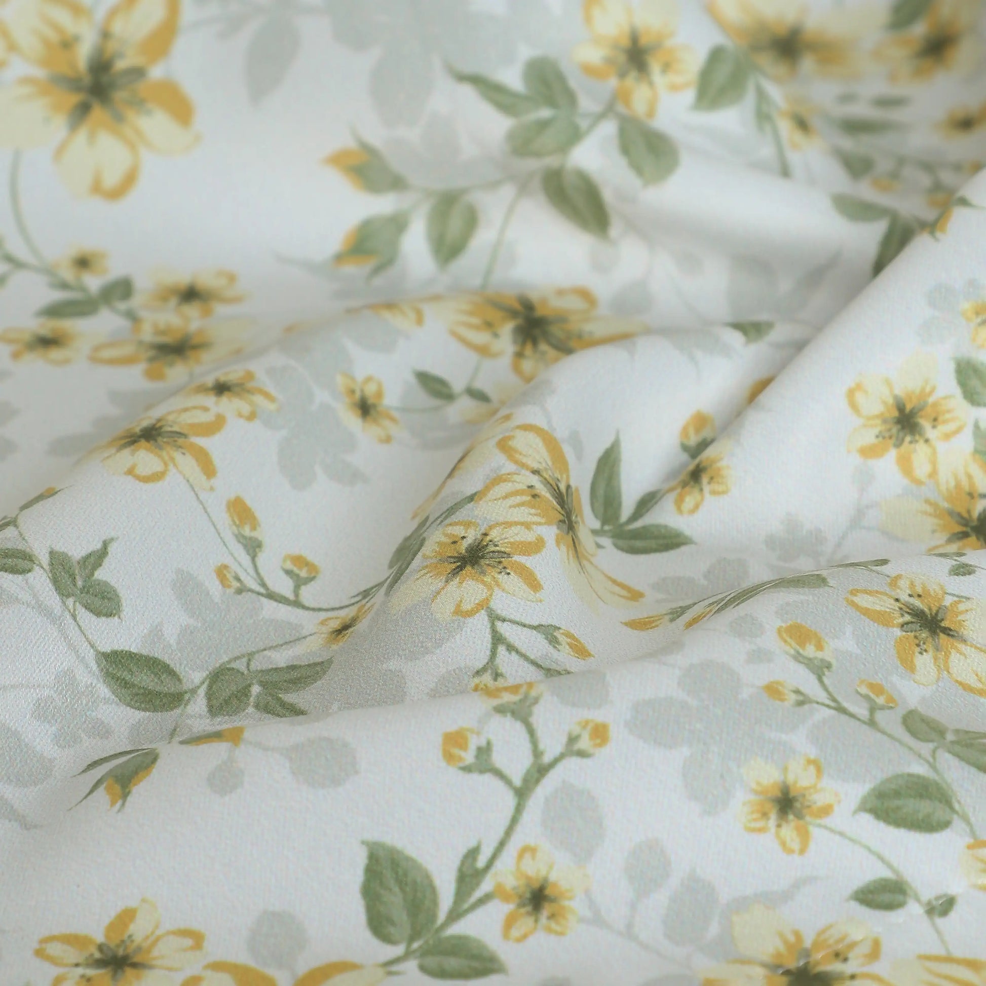 Bloomshire Classic Set Of 2 Printed Readymade Curtains | Blooming Tales Pistachio / Window (5ft X 4.4ft)
