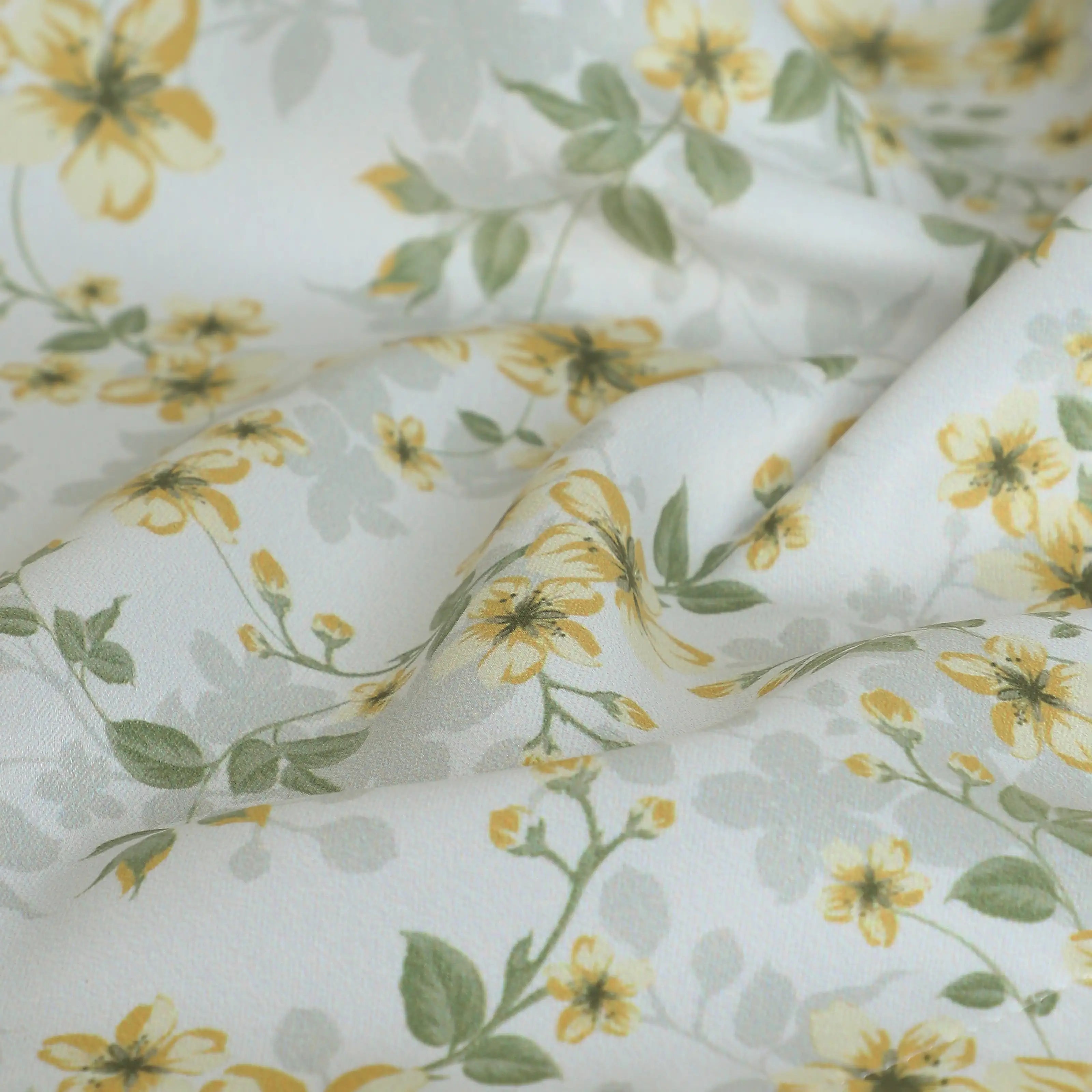 Bloomshire Classic Set Of 2 Printed Readymade Curtains | Blooming Tales Pistachio / Window (5ft X 4.4ft)