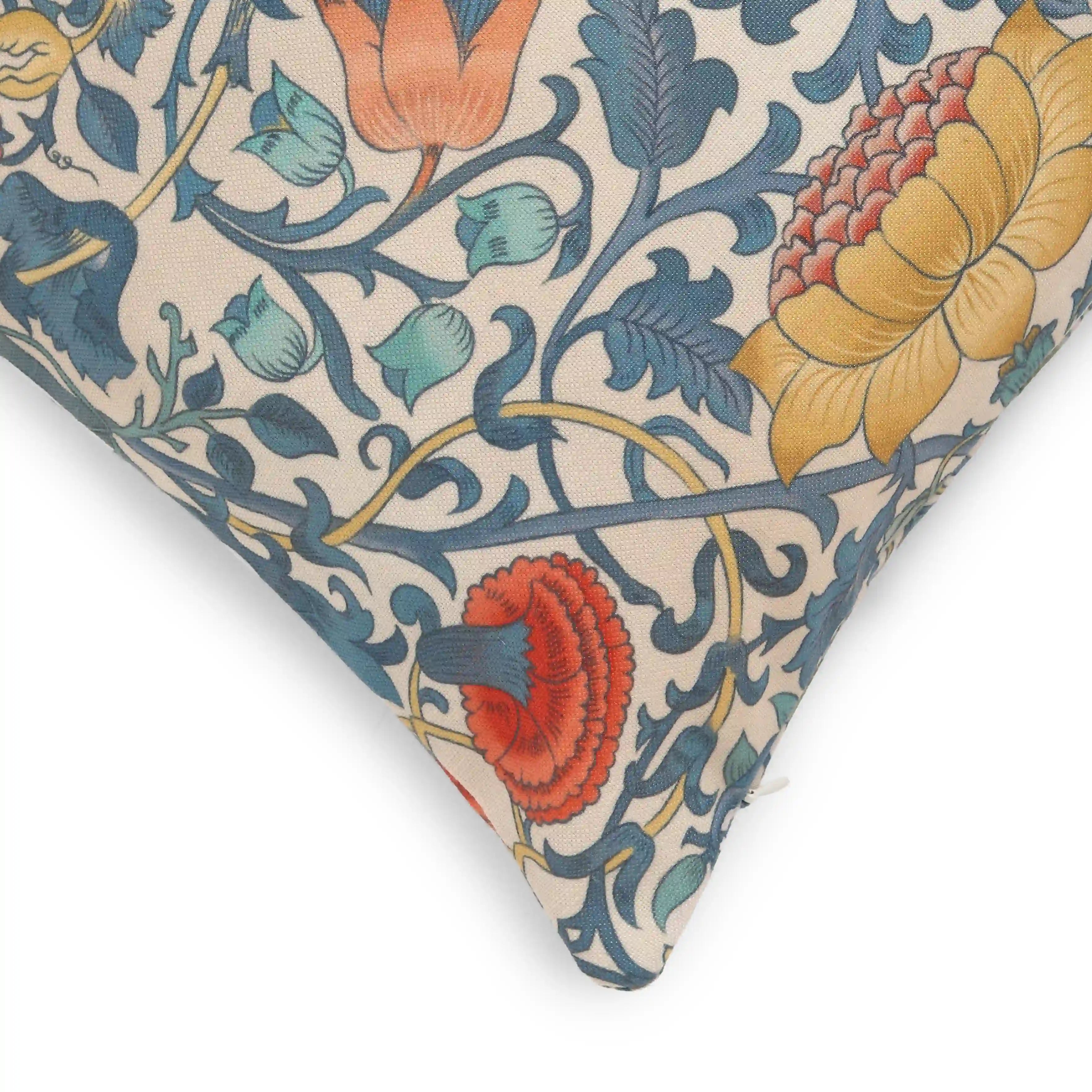 Vissencia Printed Cushion Cover | Floral Trail Teal / Cushion Cover (51cm x 51cm)