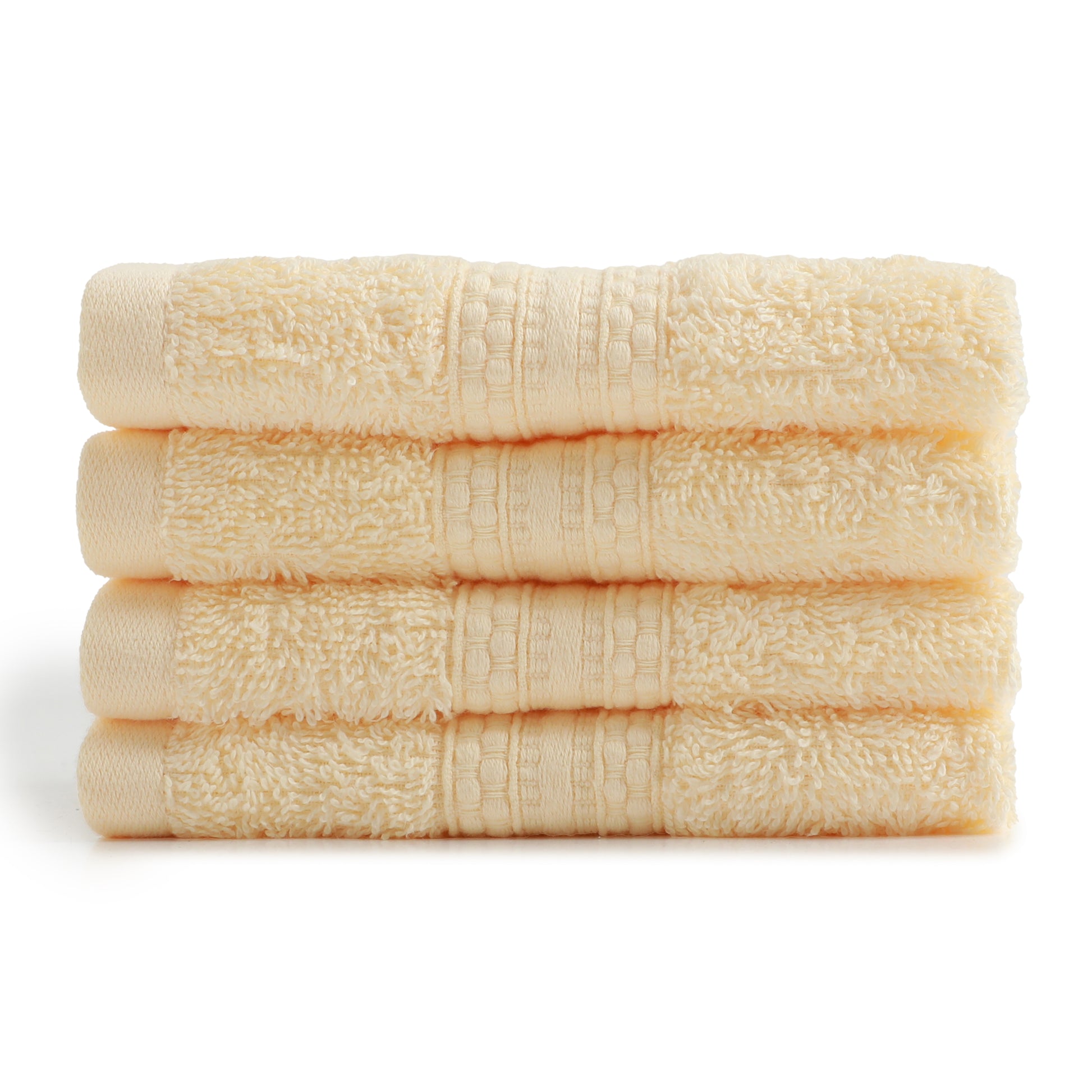 Paleto 100% Cotton Face Towel - Pack Of 4 Buttercream / Face Towel (30cm x 30cm)