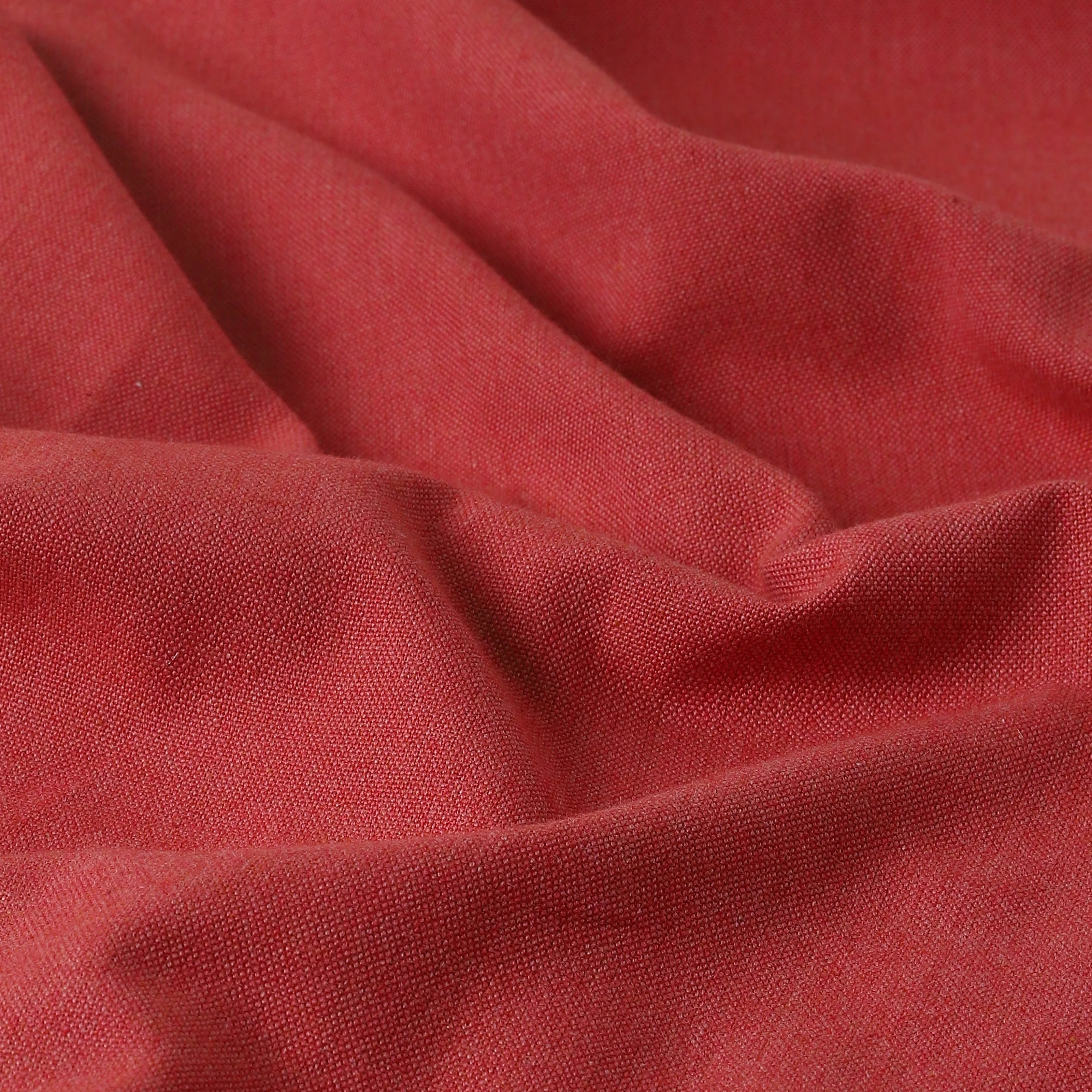 Pelushe Set Of 2 100% Cotton Solid Readymade Curtains | Everyday Hues Rosewood / Door (7ft X 4.4ft)
