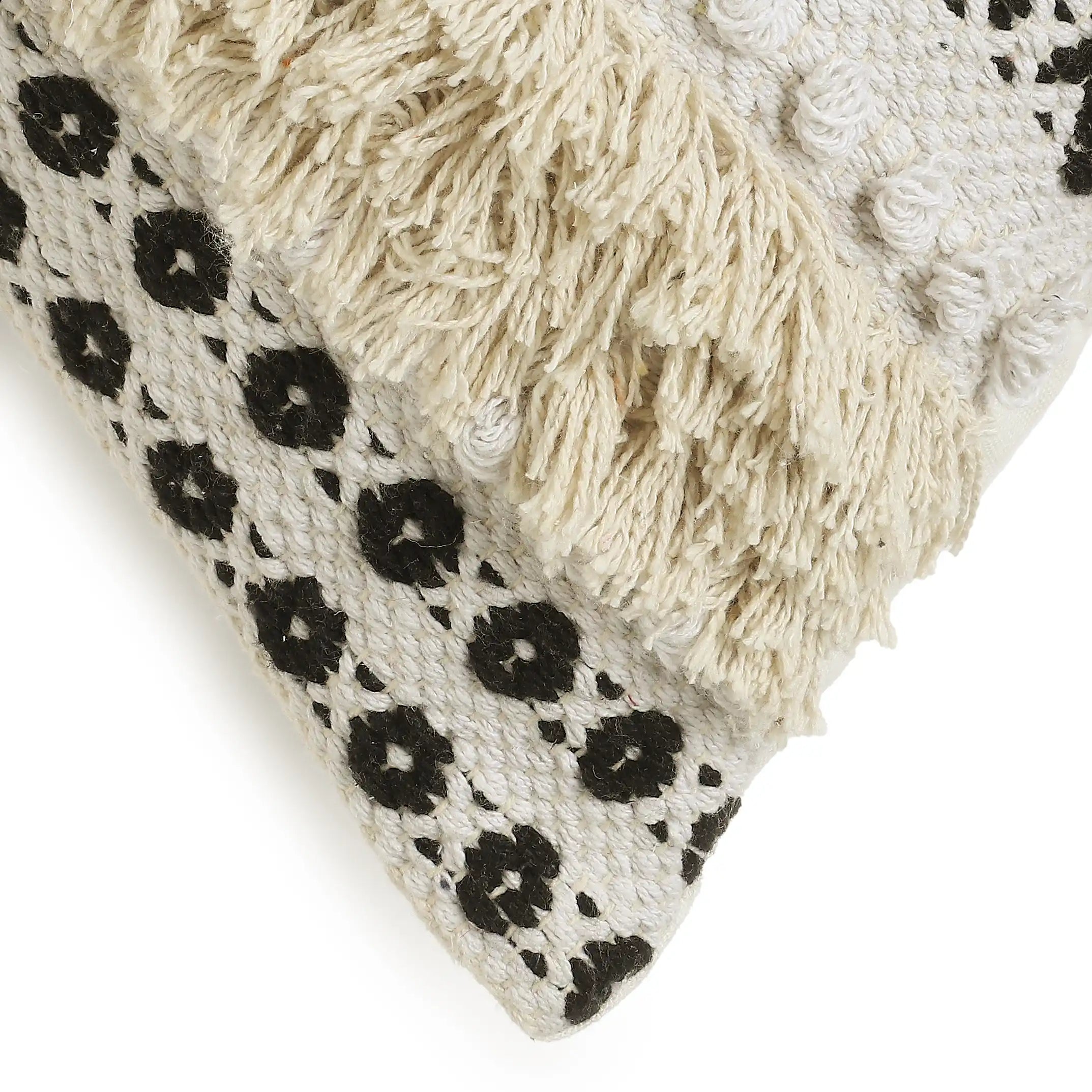 Vissencia 100% Cotton Woven Cushion Cover | Boho Bliss Shadow / Cushion Cover (41cm x 41cm)