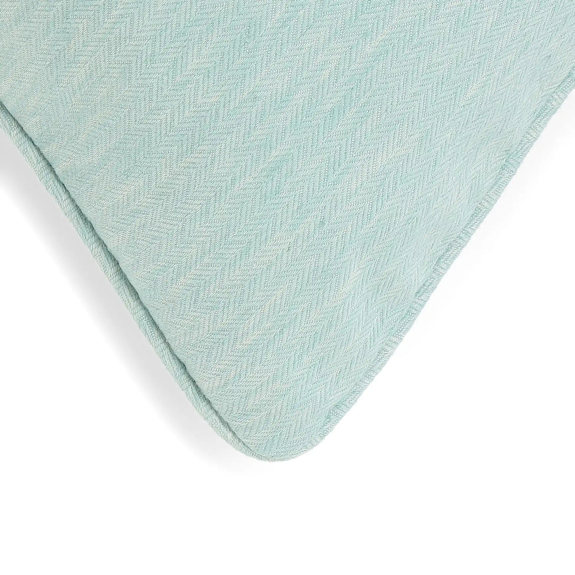 Vissencia Solid Cushion Cover | Textured Weaves Blue Sky / Cushion Cover (41cm x 41cm)