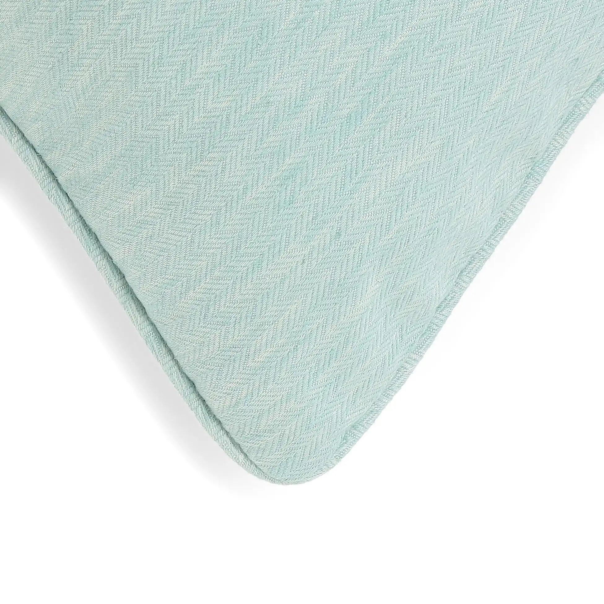 Vissencia Solid Cushion Cover | Textured Weaves Blue Sky / Cushion Cover (41cm x 41cm)
