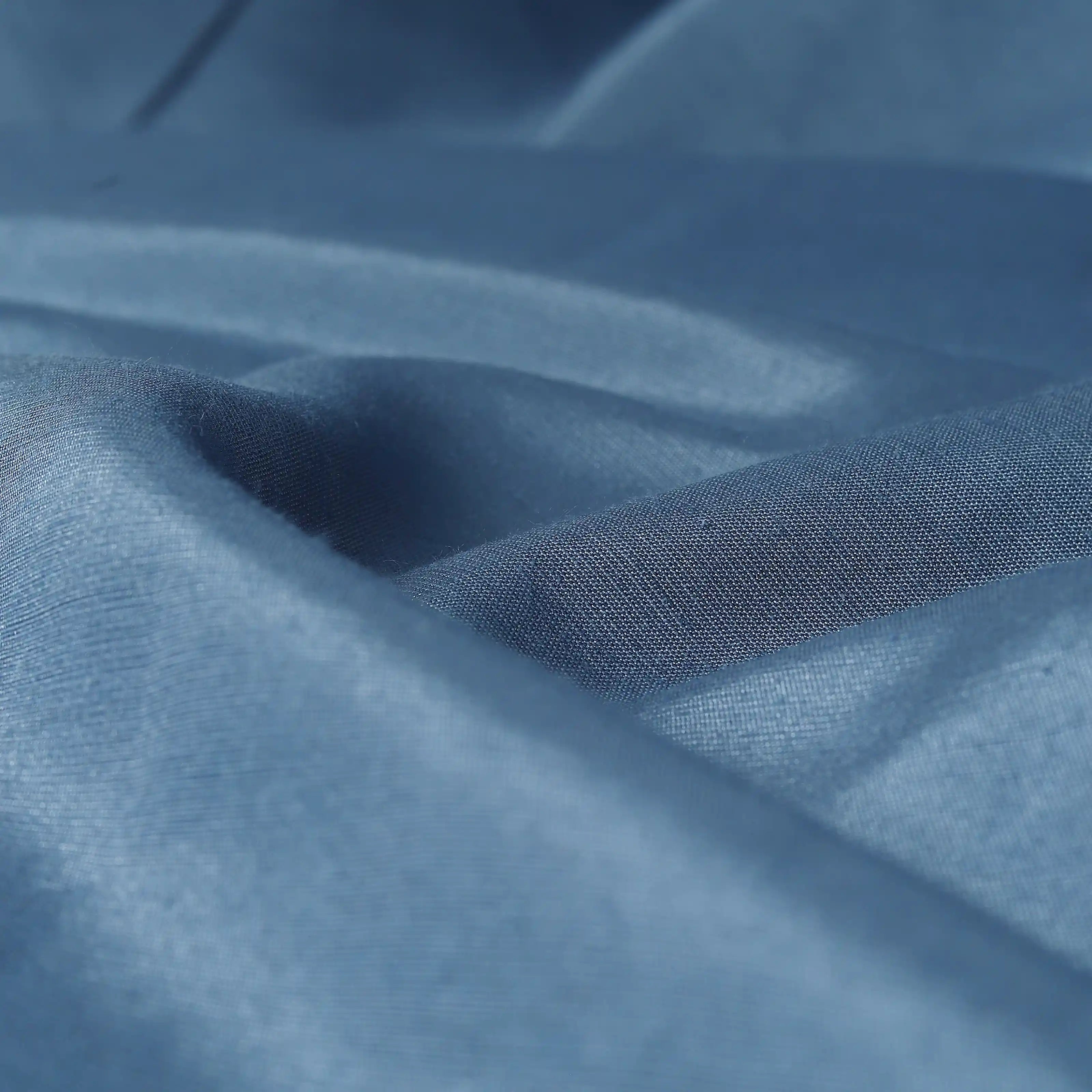 Paleto Set Of 2 Solid Readymade Curtains | Hue Harmony Denim / Door-XL (9ft X 4.4ft)