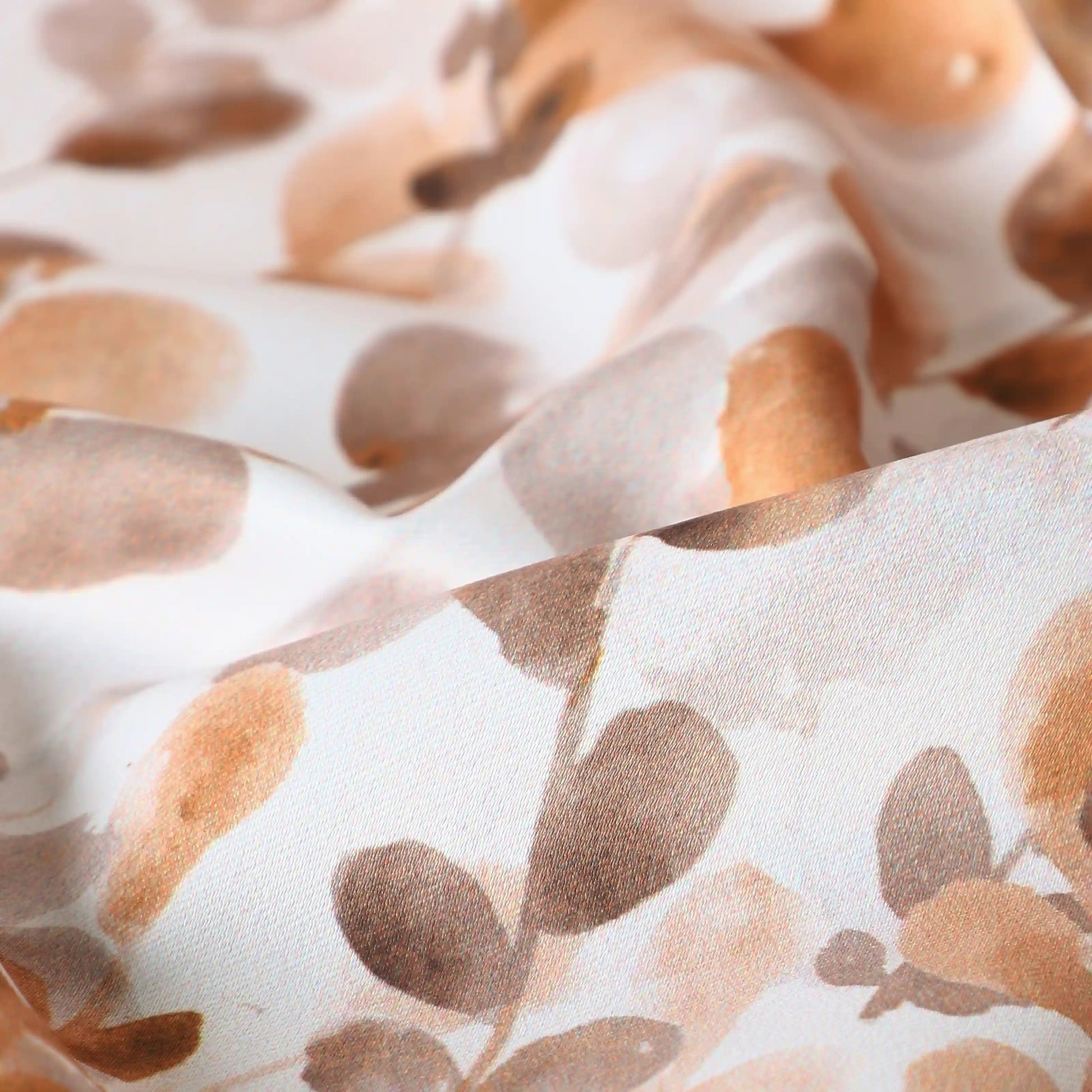 Bloomshire Classic Set Of 2 Printed Readymade Curtains | Leafy Fresh Clay / Door (7ft X 4.4ft)