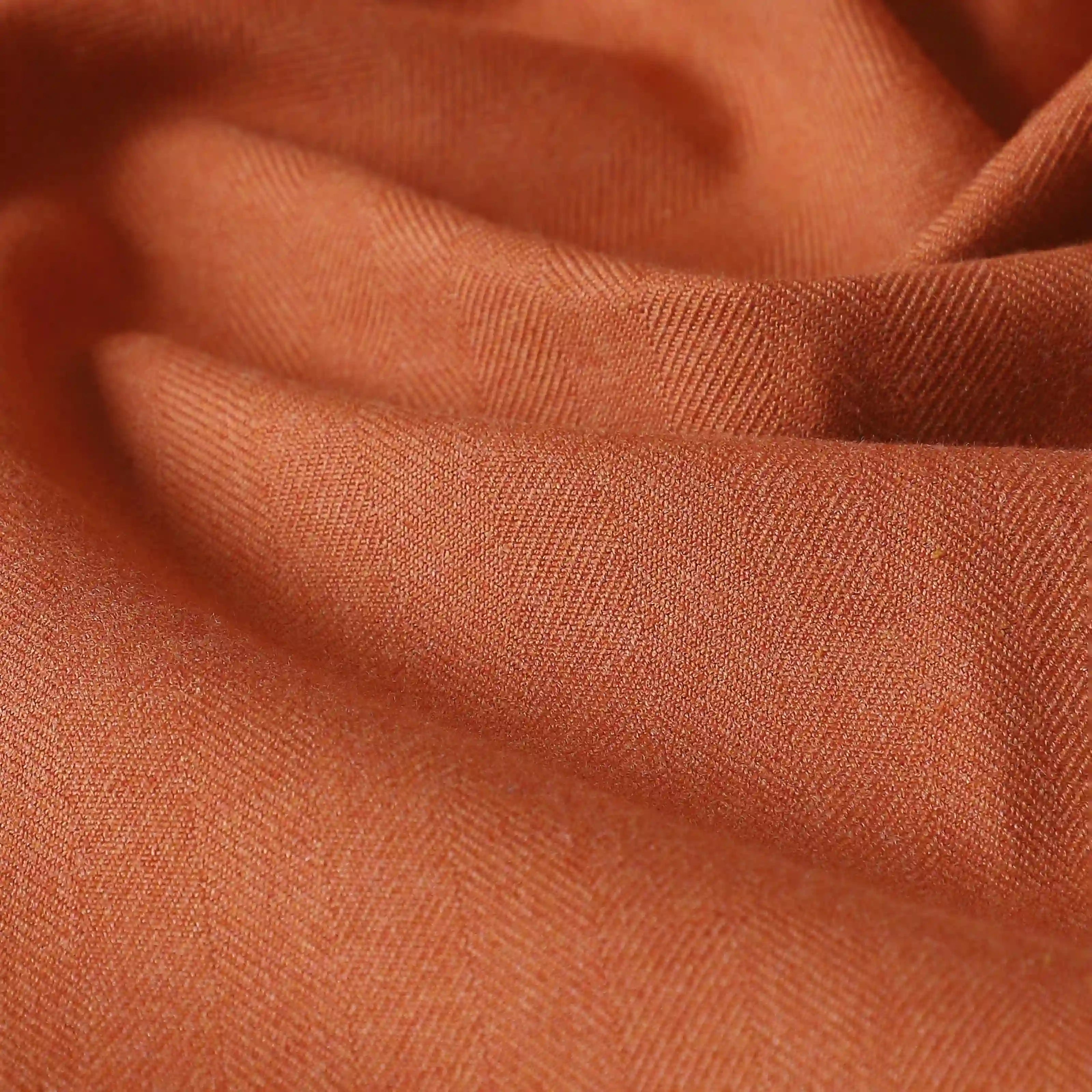 Pelushe Set Of 2 100% Cotton Solid Readymade Curtains | Everyday Hues Spice / Door-XL (9ft X 4.4ft)