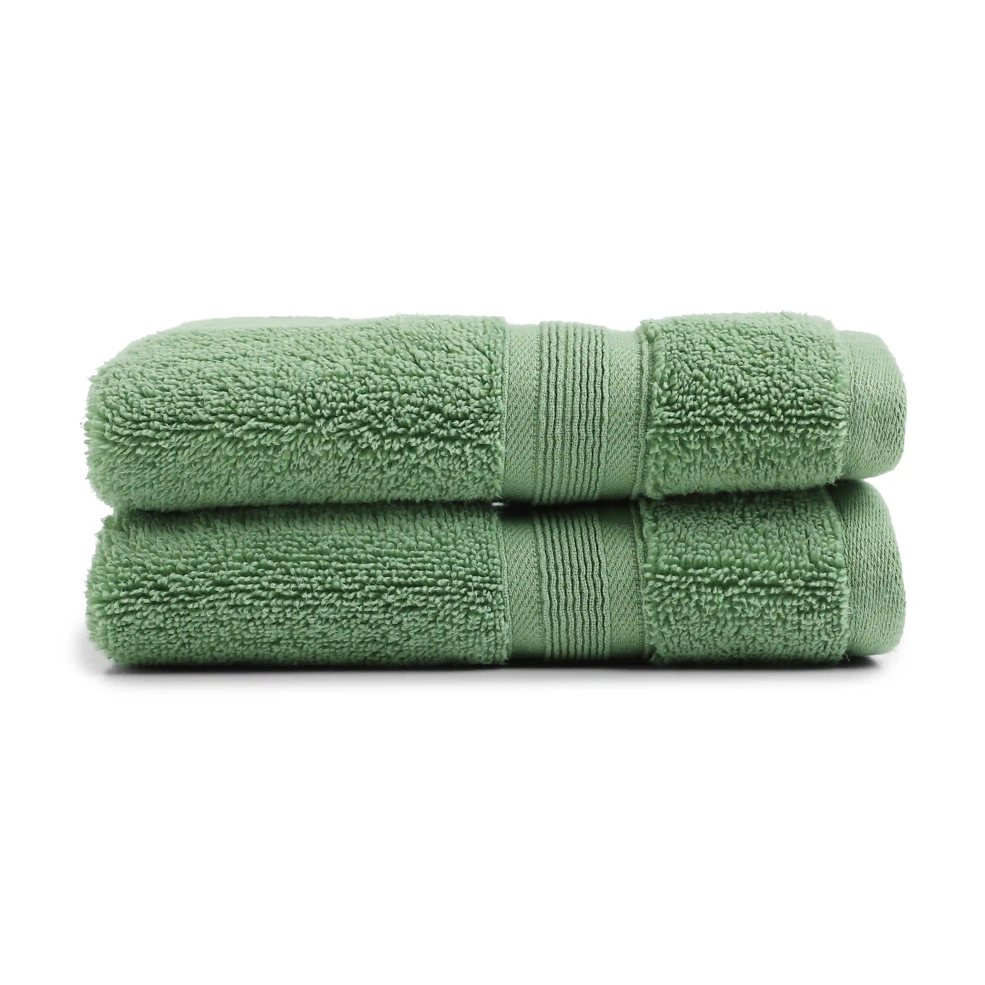 Pelushe Zero Twist 100% Cotton Hand Towel Forest Green / Hand Towel (40cm x 60cm)