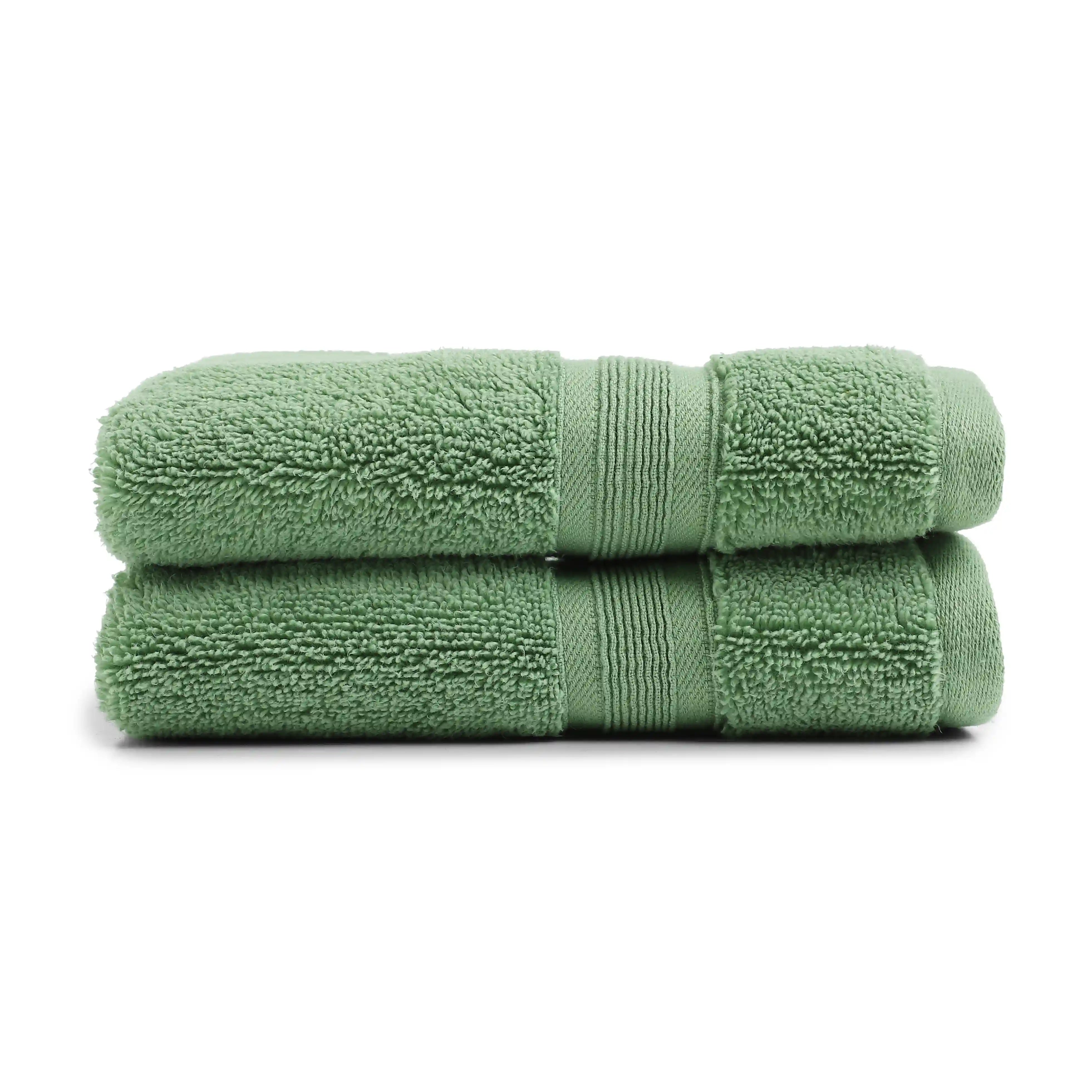 Pelushe Zero Twist 100% Cotton Hand Towel Forest Green / Hand Towel (40cm x 60cm)