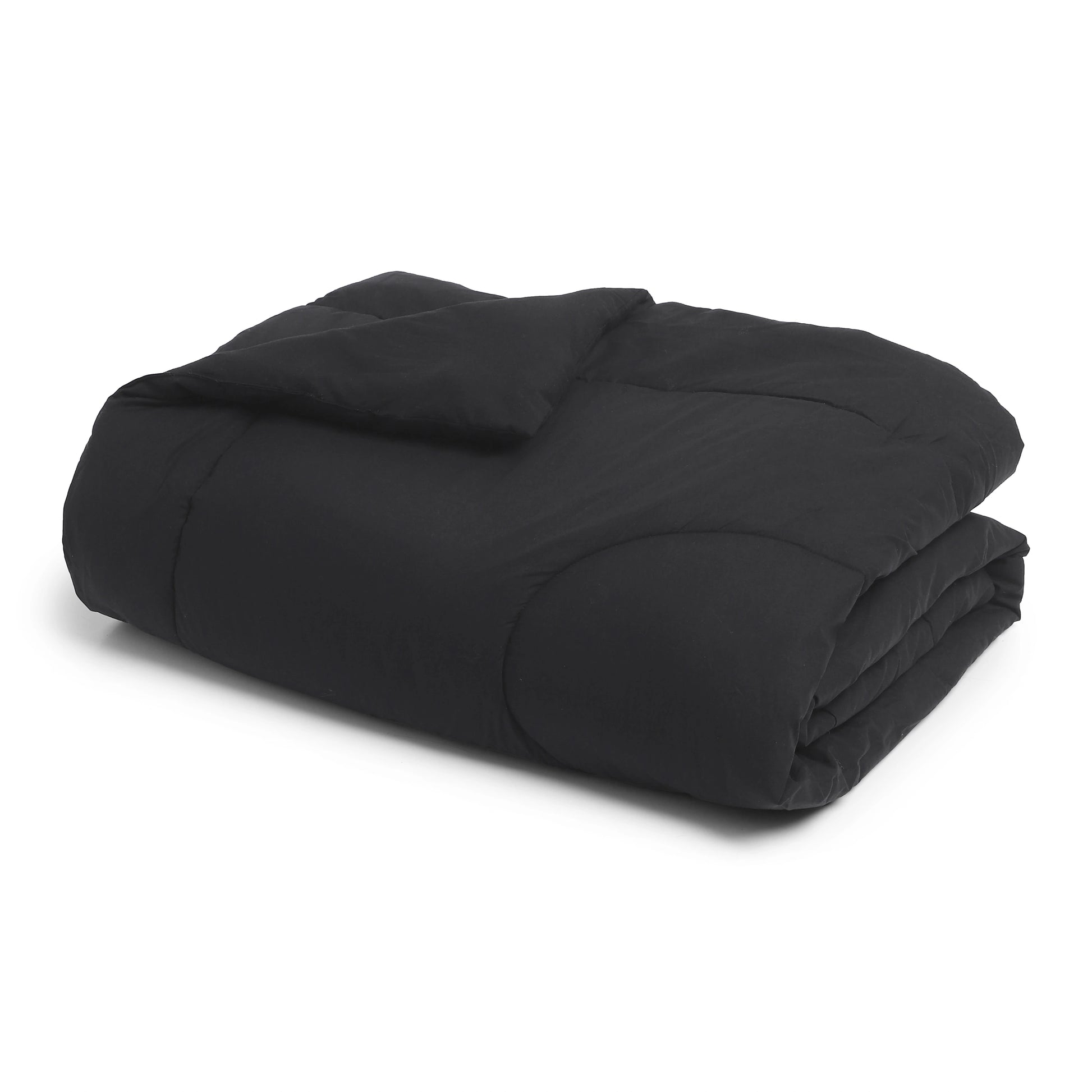 Paleto | Everyday Hues Cotton Solid Dyed 240GSM Comforter for Extra Warmth-Black Black / Double