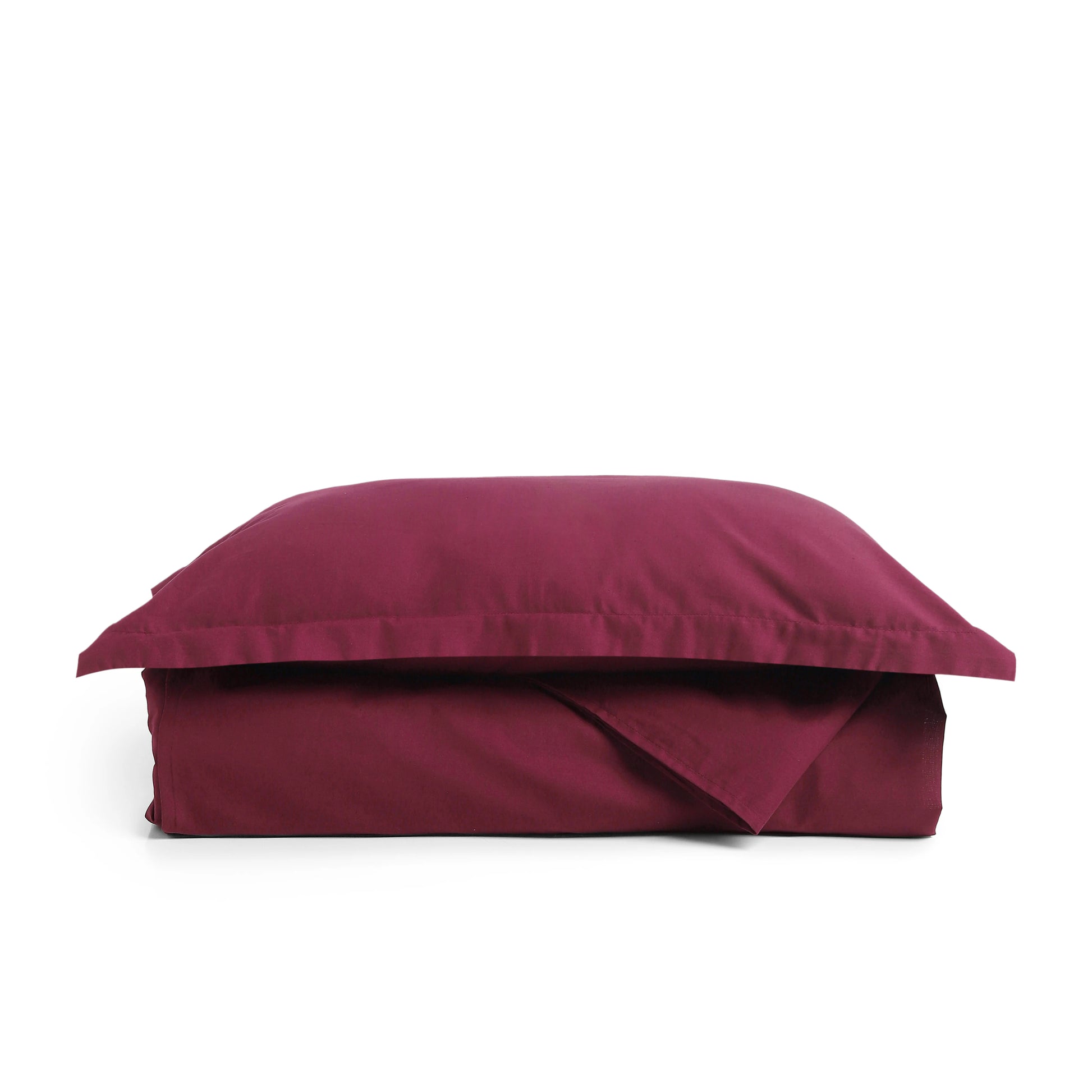 Paleto | Everyday Hues Solid Dyed Cotton Bedsheet Set-Windsor Wine Windsor Wine / Single