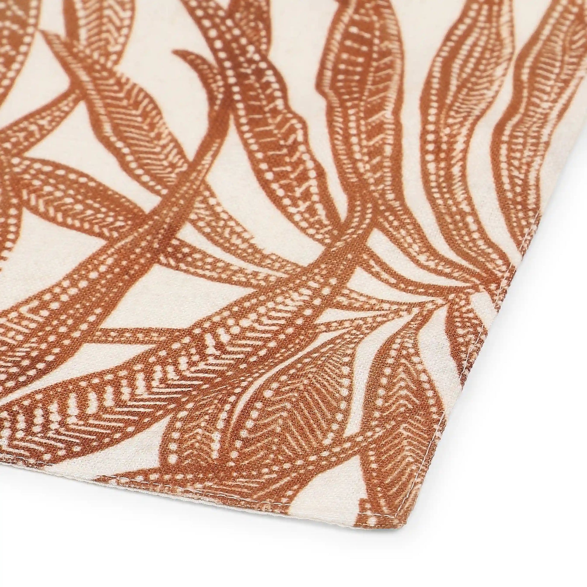 Nonna's Home 100% Polyester Table Placemat Set Coppery Ferns / 4 Piece Set