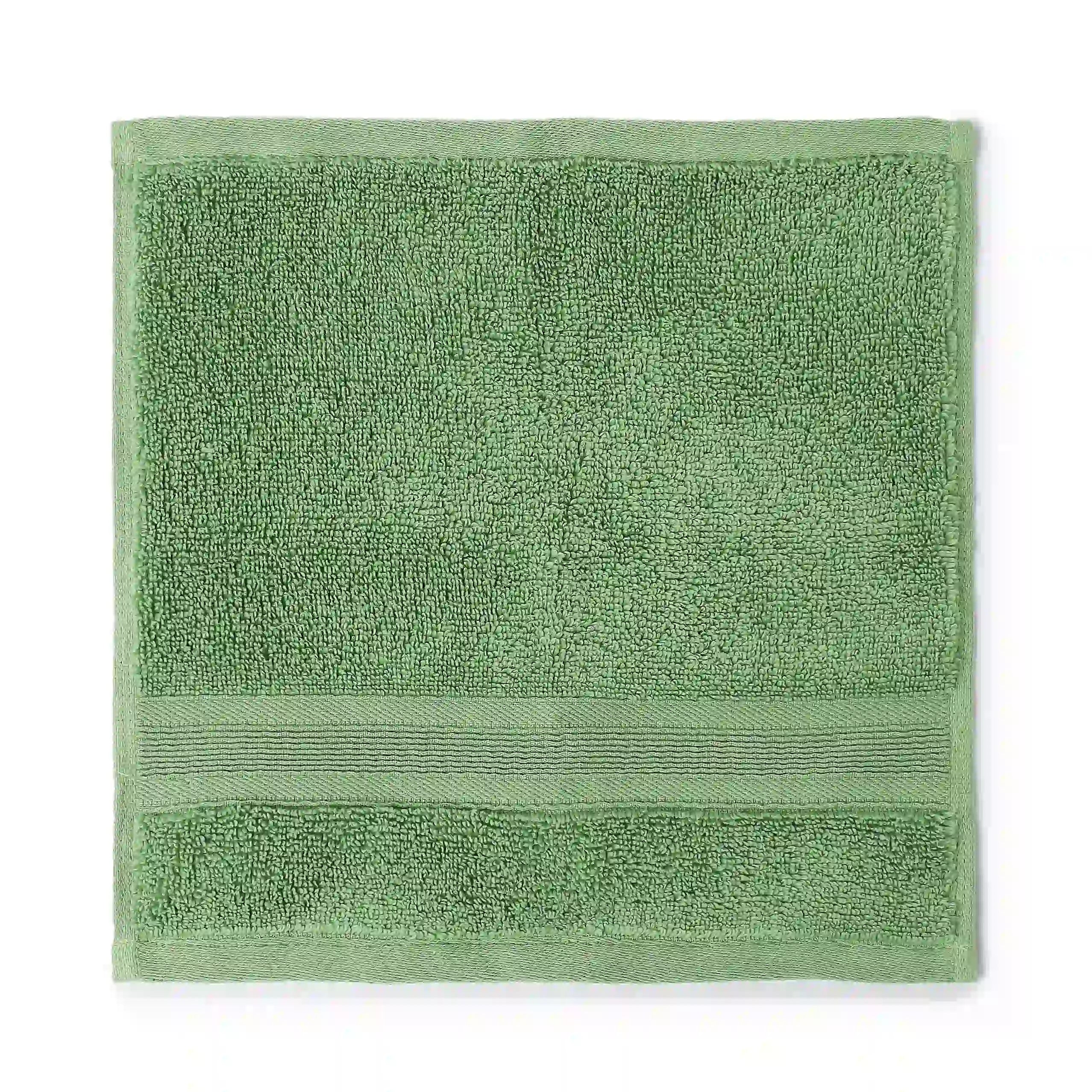 Pelushe Zero Twist 100% Cotton Face Towel Forest Green / Face Towel (30cm x 30cm)