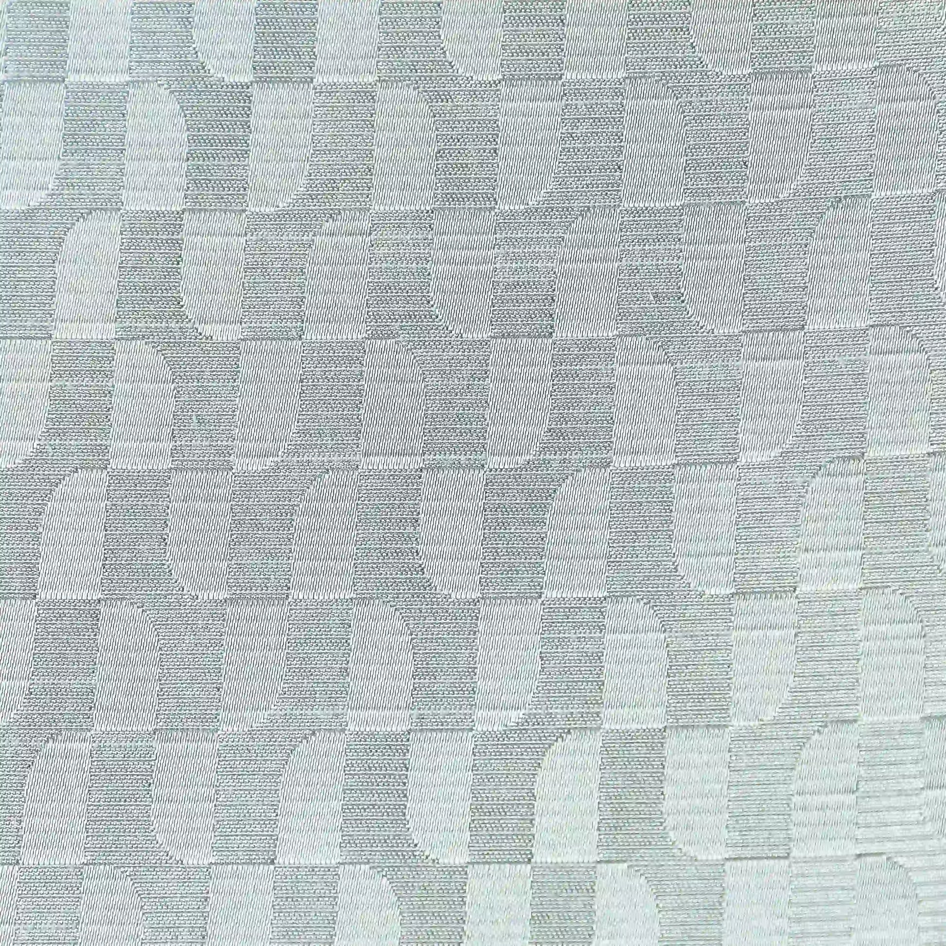 De Jacquard - Classic Set Of 2 Jacquard Readymade Curtains | Rolling Rhythm Twilight Mist / Door (7ft X 4.4ft)