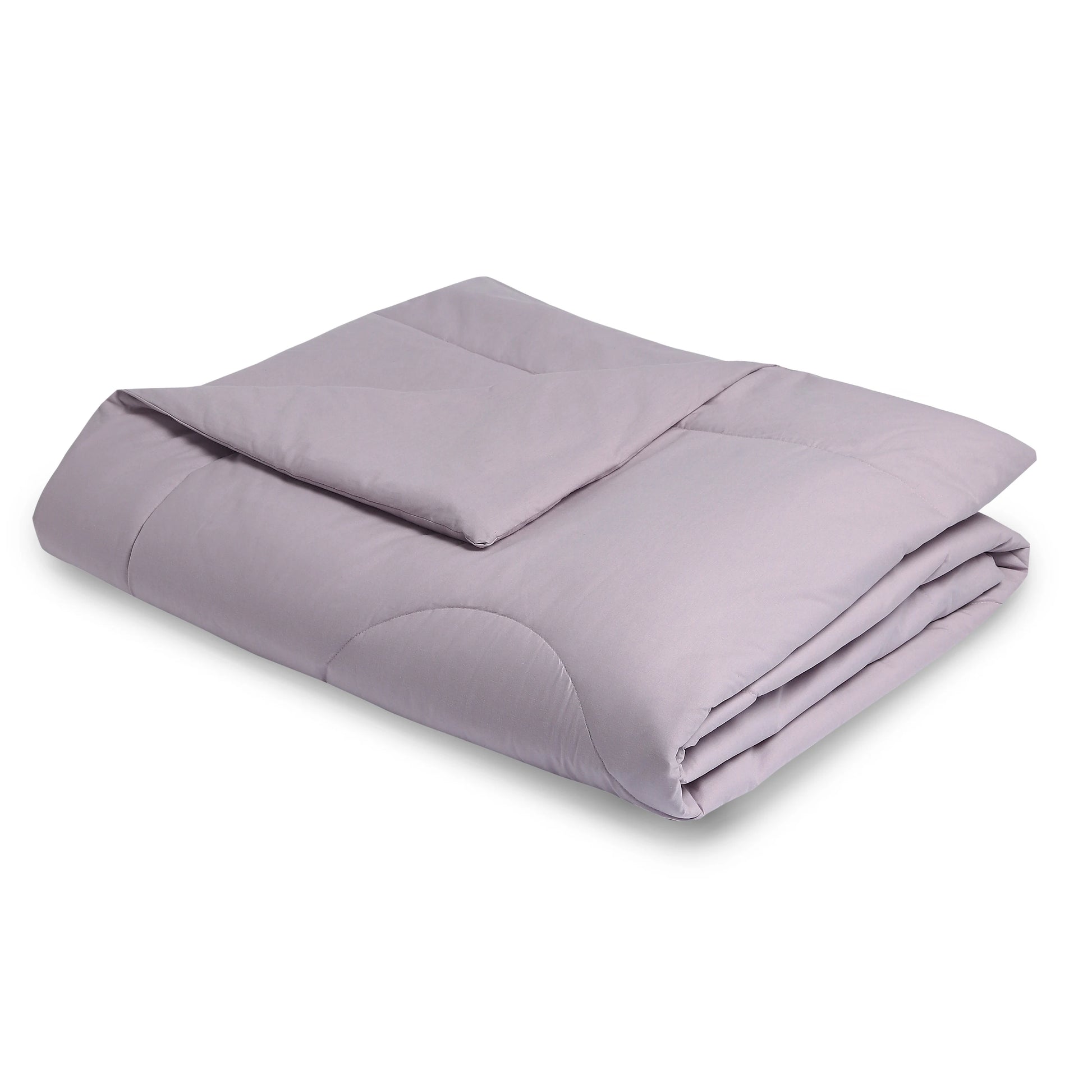 Paleto | Everyday Hues Cotton Solid Dyed 120GSM Comforter-Grey Lavender Grey Lavender / Single