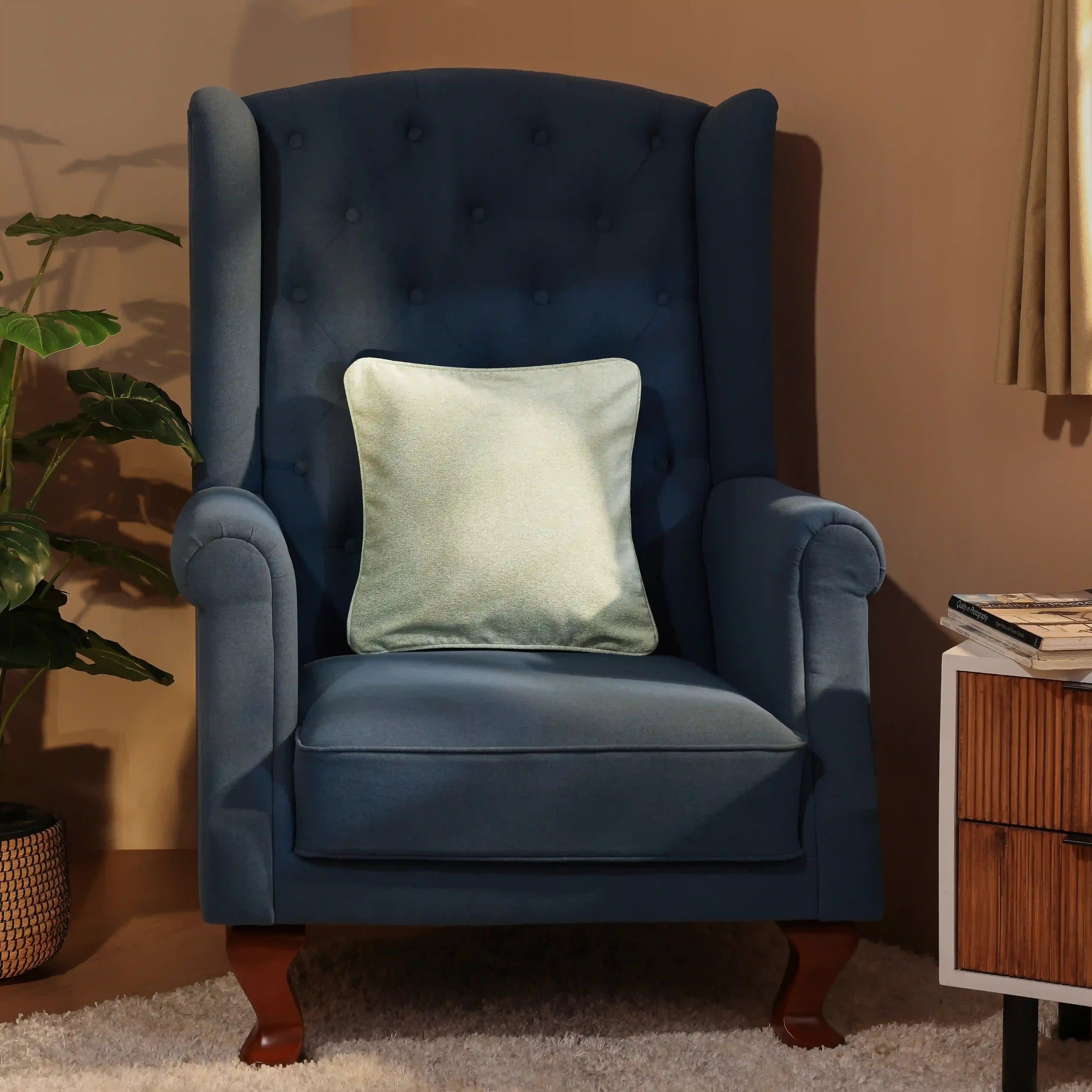 Espricia Solid Cushion Cover | Colour Pop Sea Mist / Cushion Cover (41cm x 41cm)