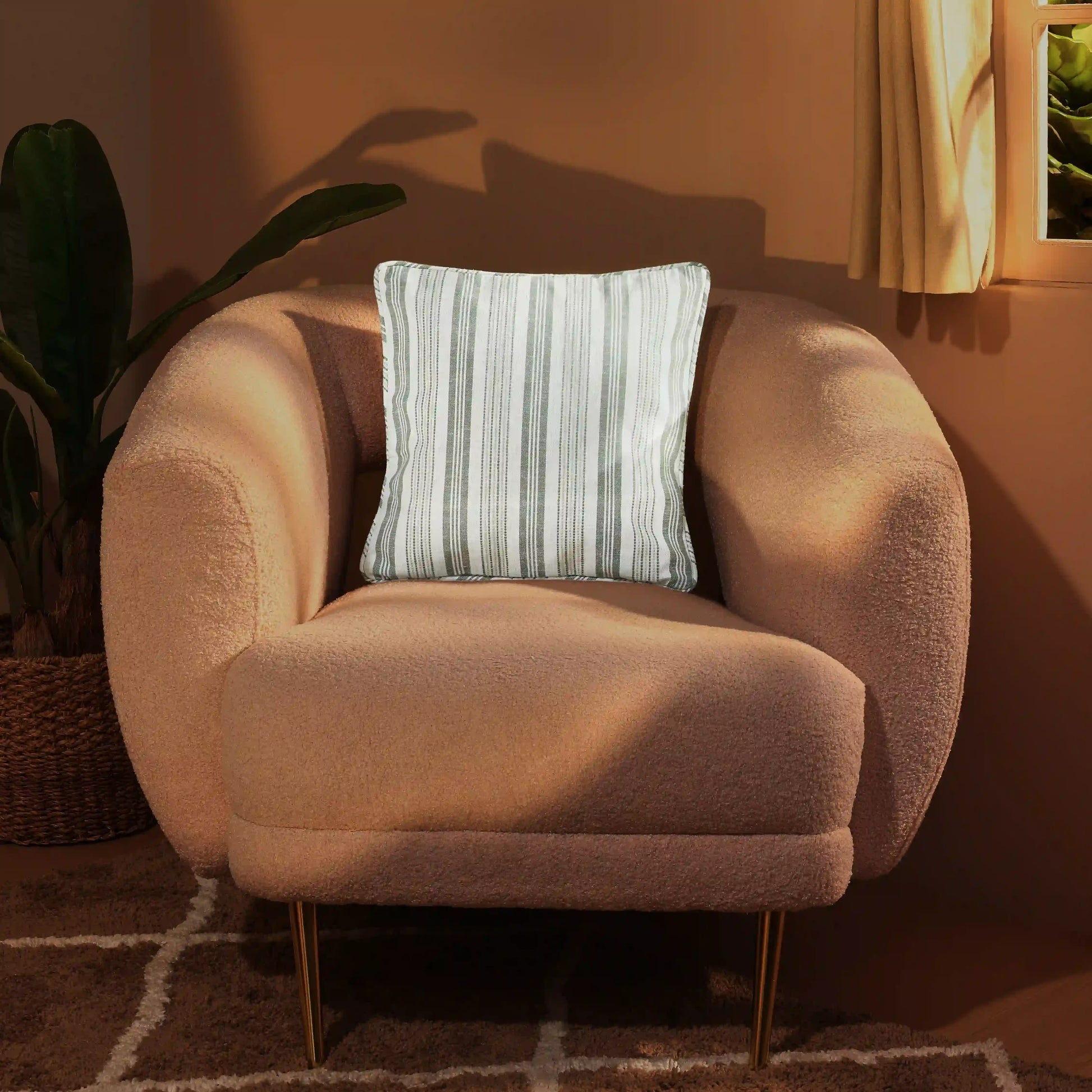Espricia Woven Cushion Cover | Rustic Lanes Sage Meadow / Cushion Cover (41cm x 41cm)