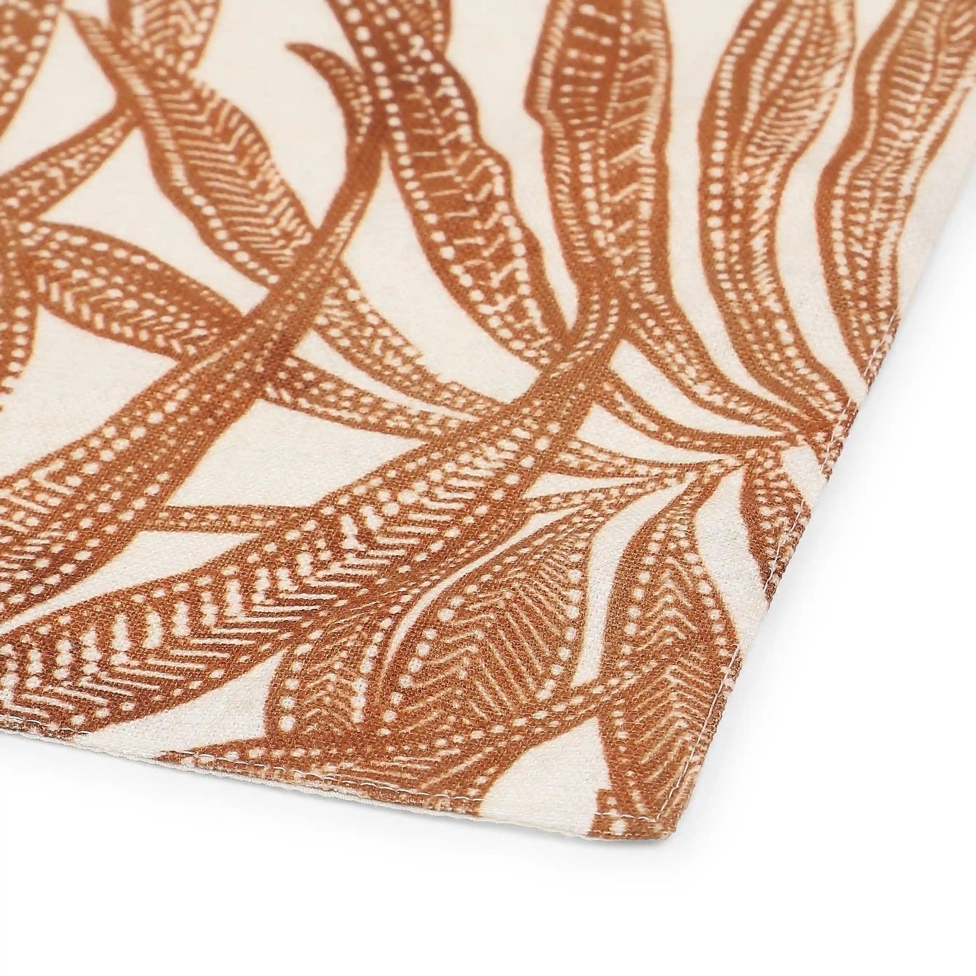 Nonna's Home 100% Polyester Table Placemat Set Coppery Ferns / 6 Piece Set