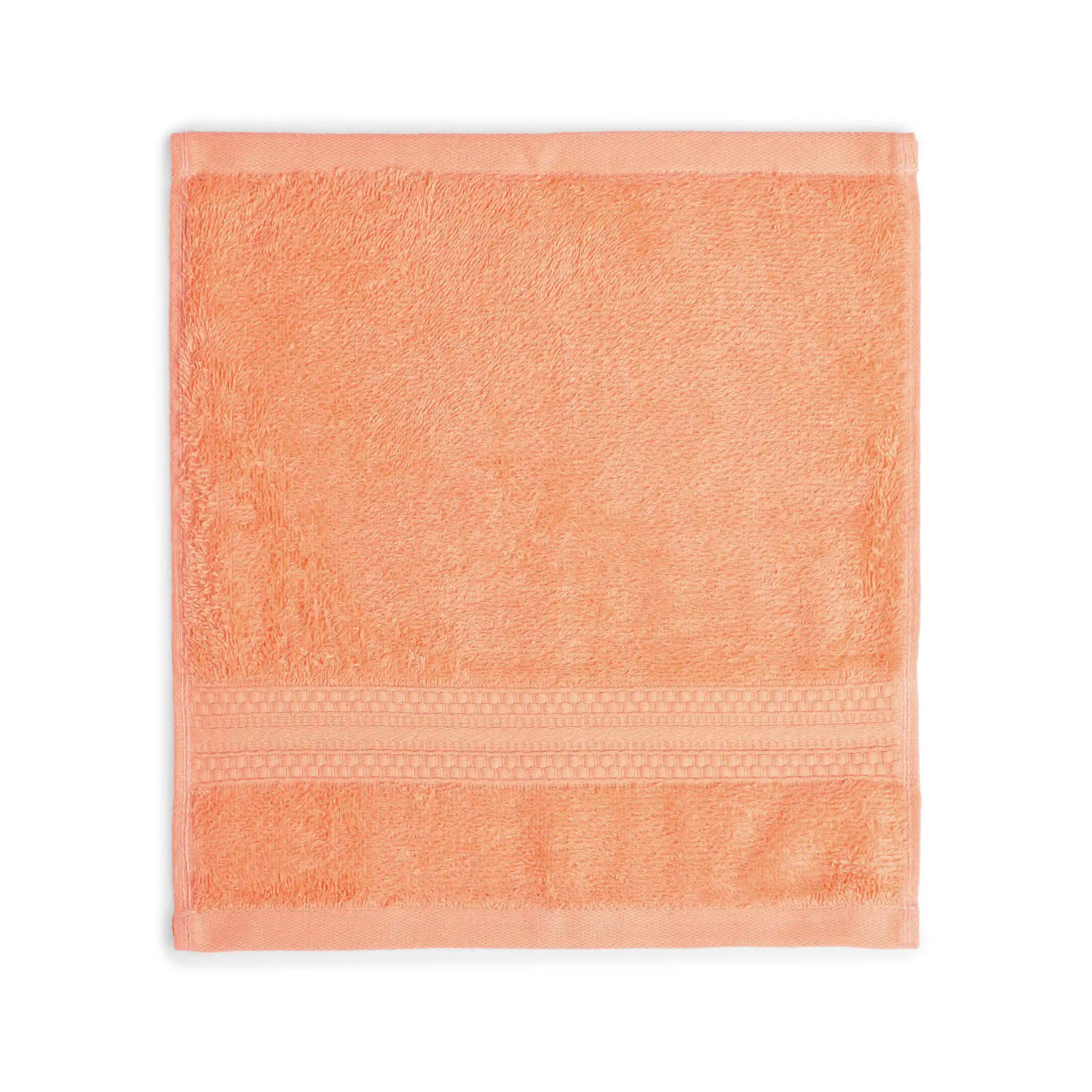 Paleto 100% Cotton Face Towel - Pack Of 4 Peach Fuzz / Face Towel (30cm x 30cm)