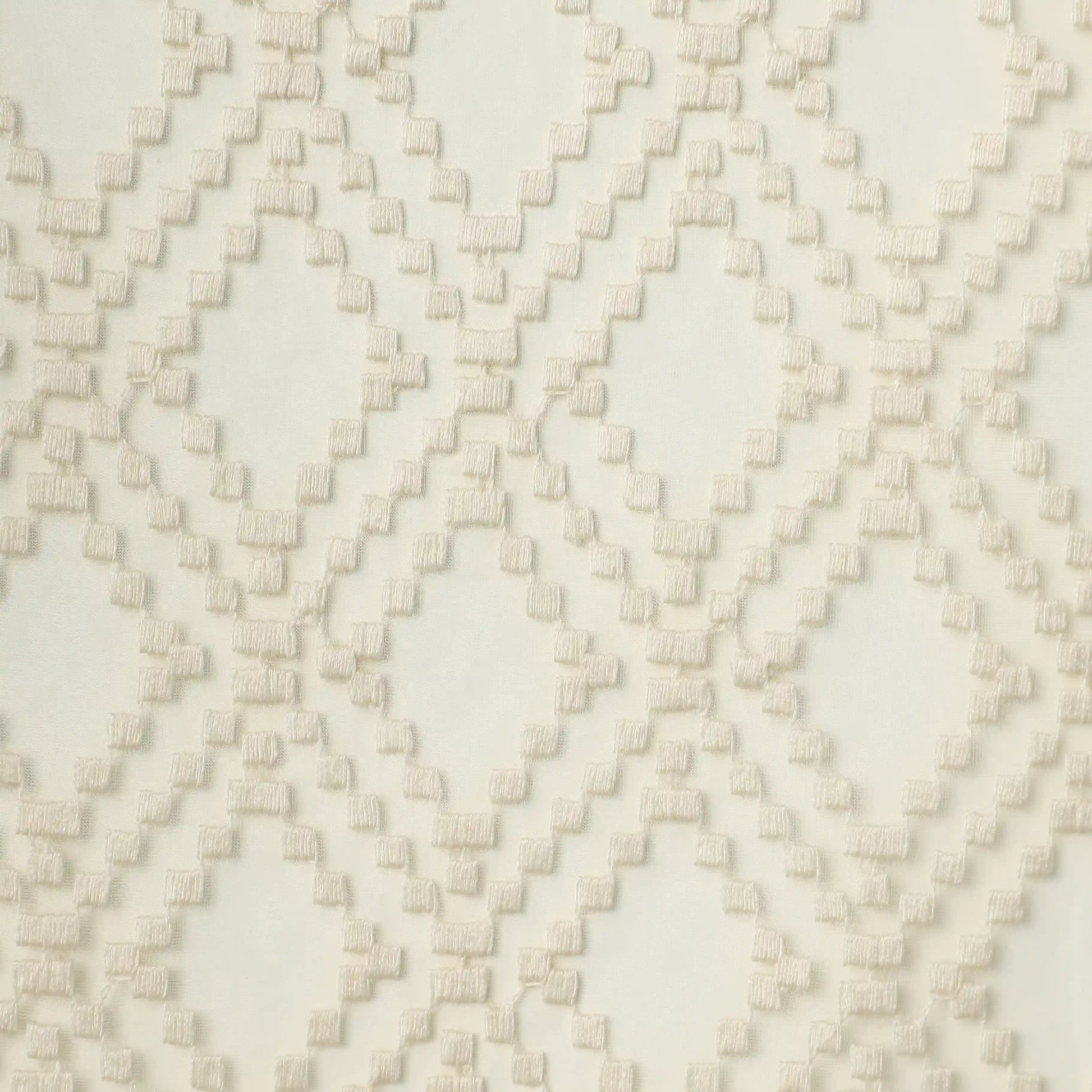 Velina Set Of 2 Embroidered Sheer Readymade Curtains | Boho Mirage Almond Whip / Door (3.60ft X 7.22ft)
