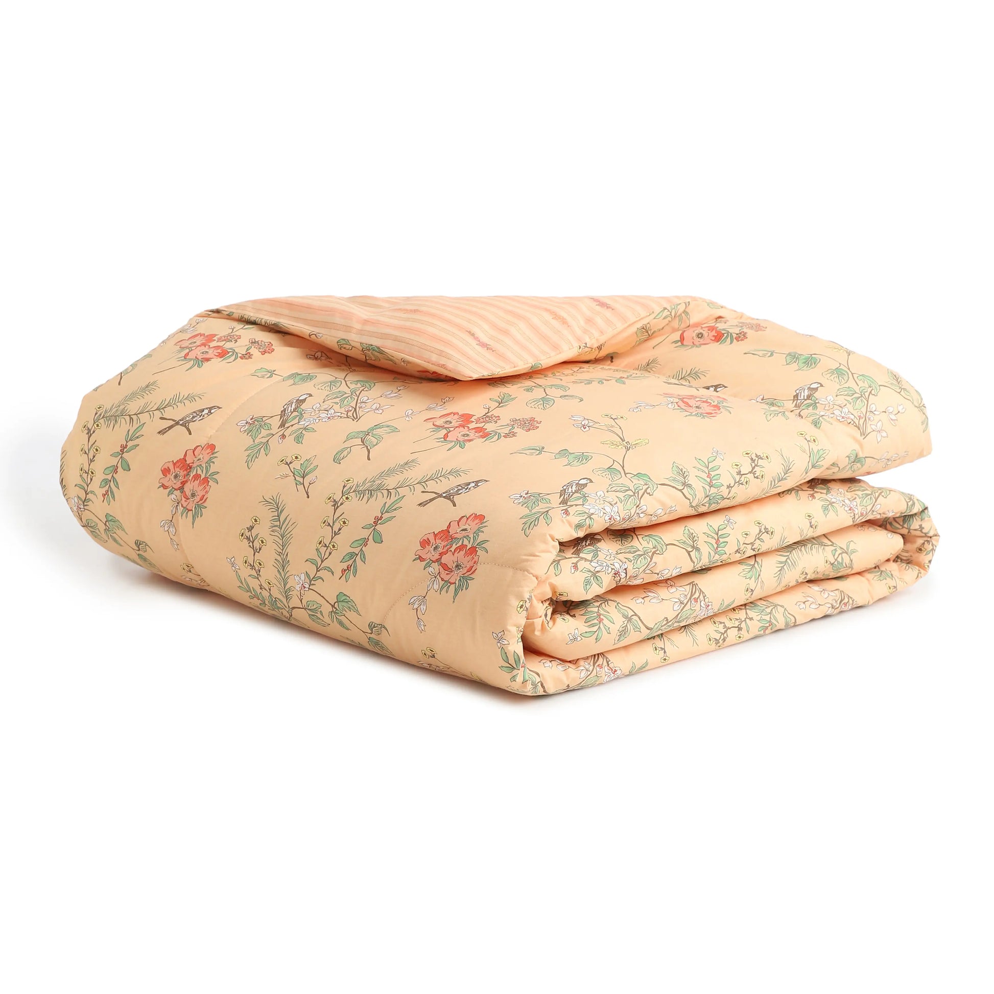 Bloomshire Luxe Printed Comforter-120gsm-Peach Peach / Double