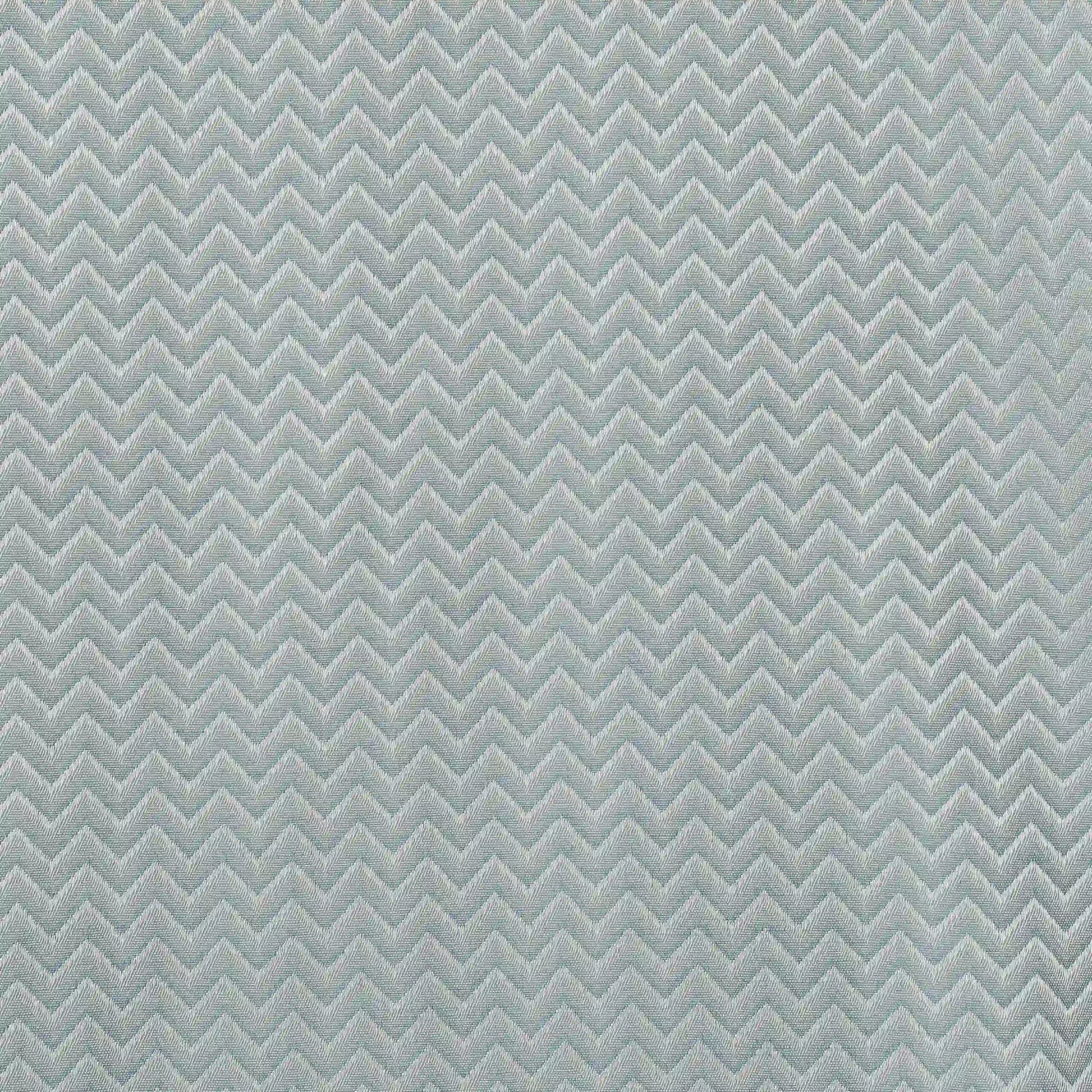 De Jacquard - Classic Set Of 2 Jacquard Readymade Curtains | Endless Chevron Blue Dust / Window (5ft X 4.4ft)